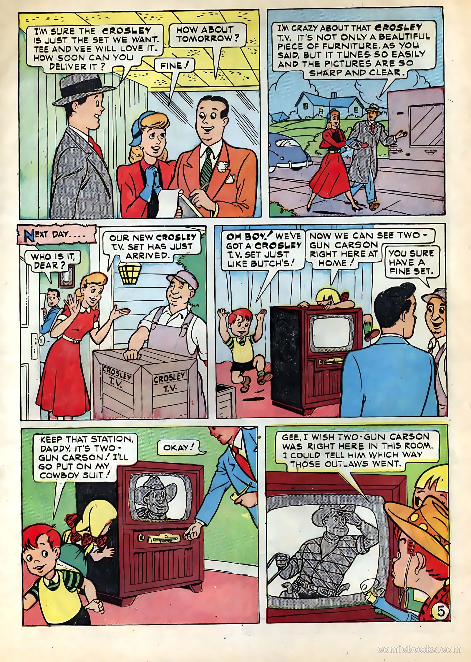 Tee and Vee Crosley in Television Land Comics #nn — page 5 of 48