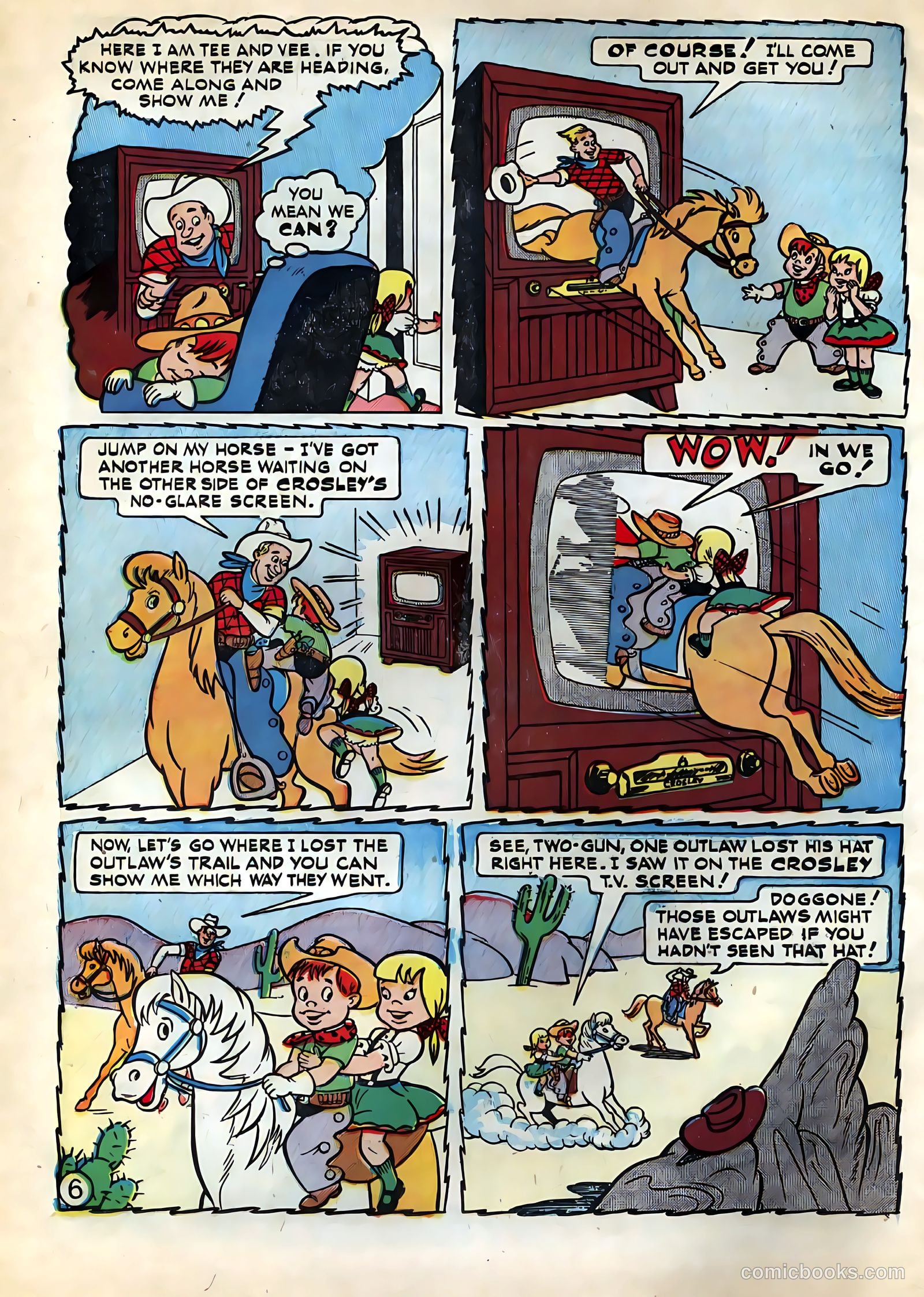 Tee and Vee Crosley in Television Land Comics #nn — page 6 of 48