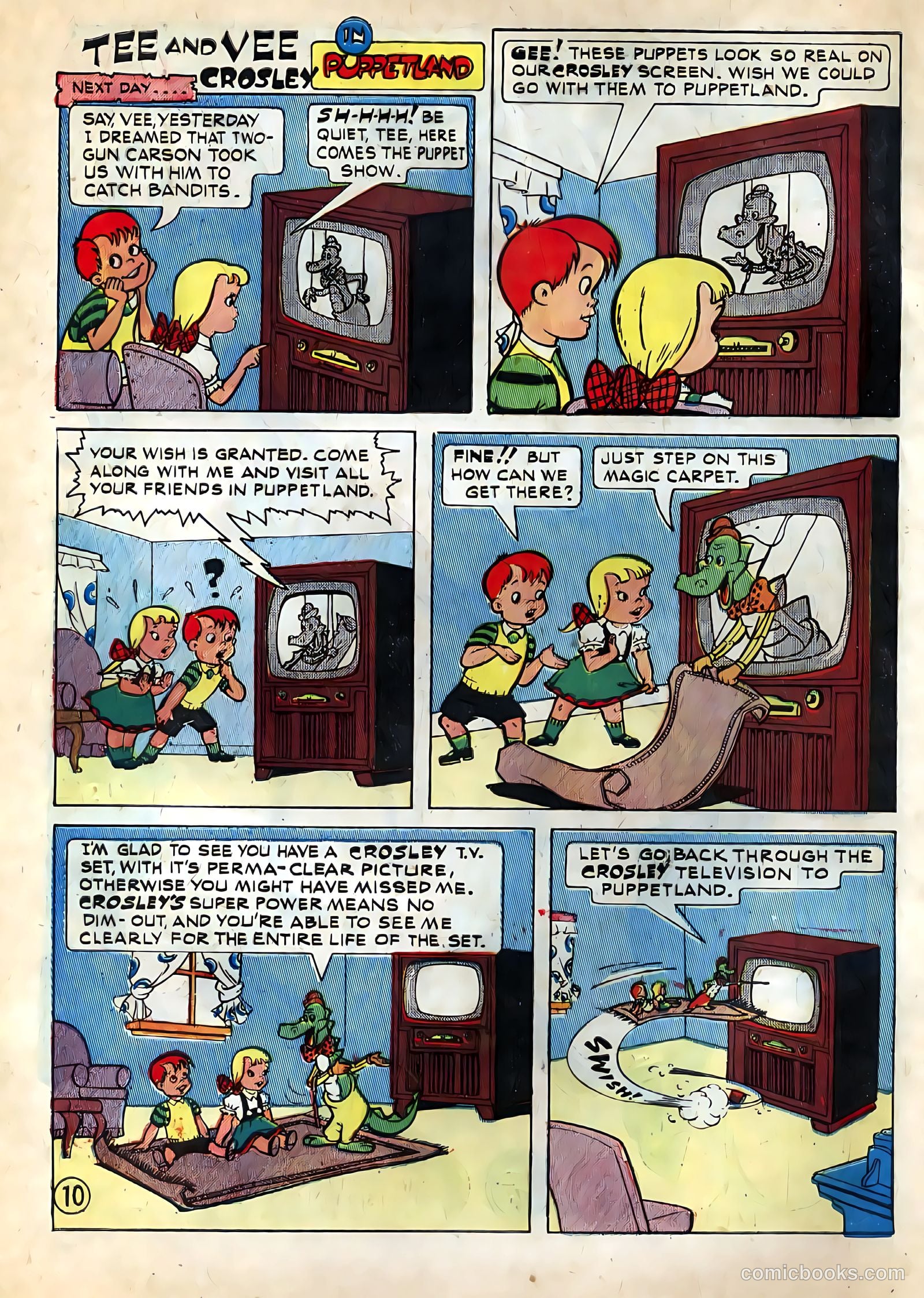 Tee and Vee Crosley in Television Land Comics #nn — page 10 of 48