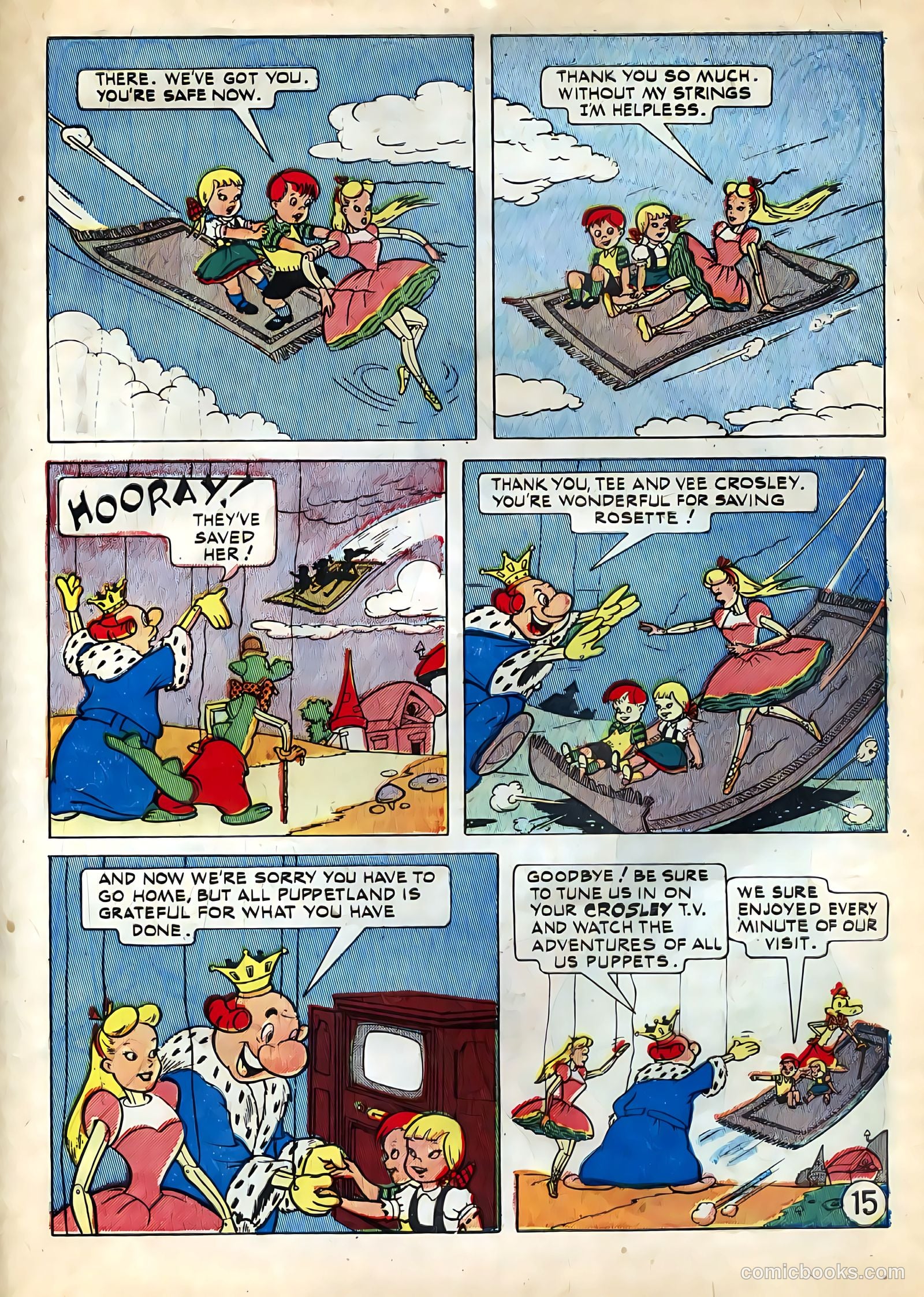 Tee and Vee Crosley in Television Land Comics #nn — page 15 of 48