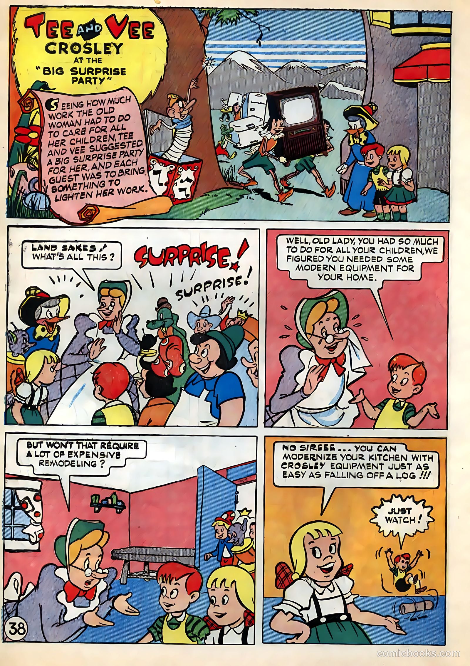 Tee and Vee Crosley in Television Land Comics #nn — page 38 of 48