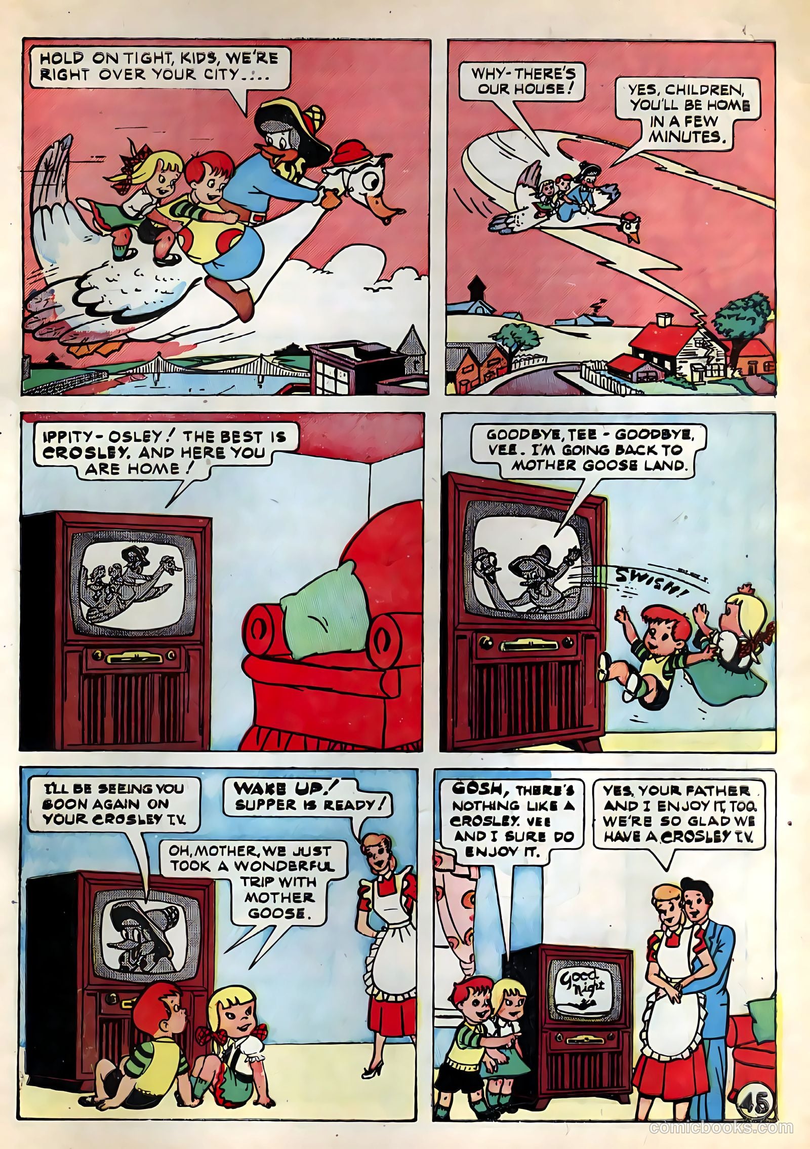 Tee and Vee Crosley in Television Land Comics #nn — page 45 of 48