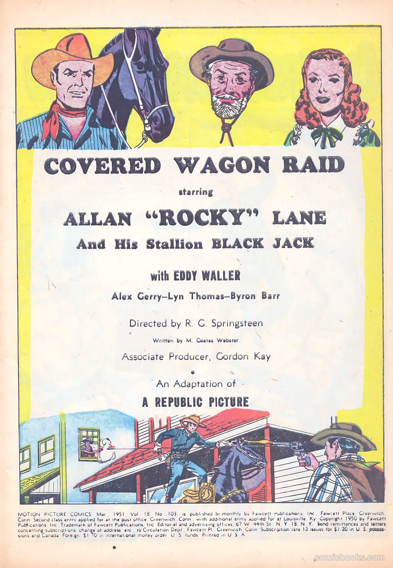 Motion Picture Comics 103 Covered Wagon Raid #1 — page 3 of 36