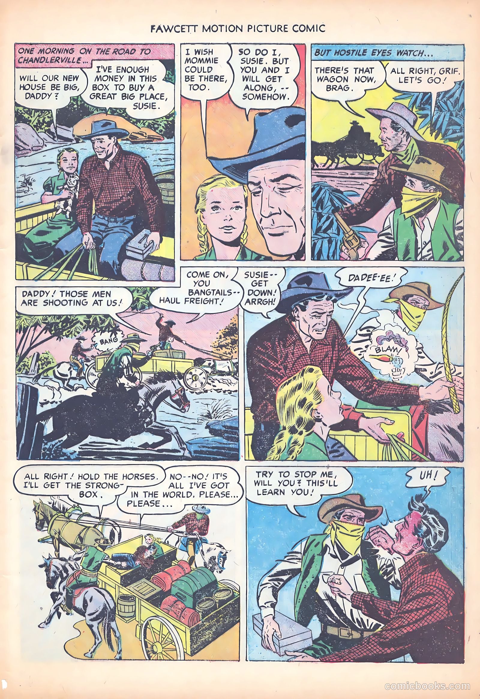 Motion Picture Comics 103 Covered Wagon Raid #1 — page 5 of 36