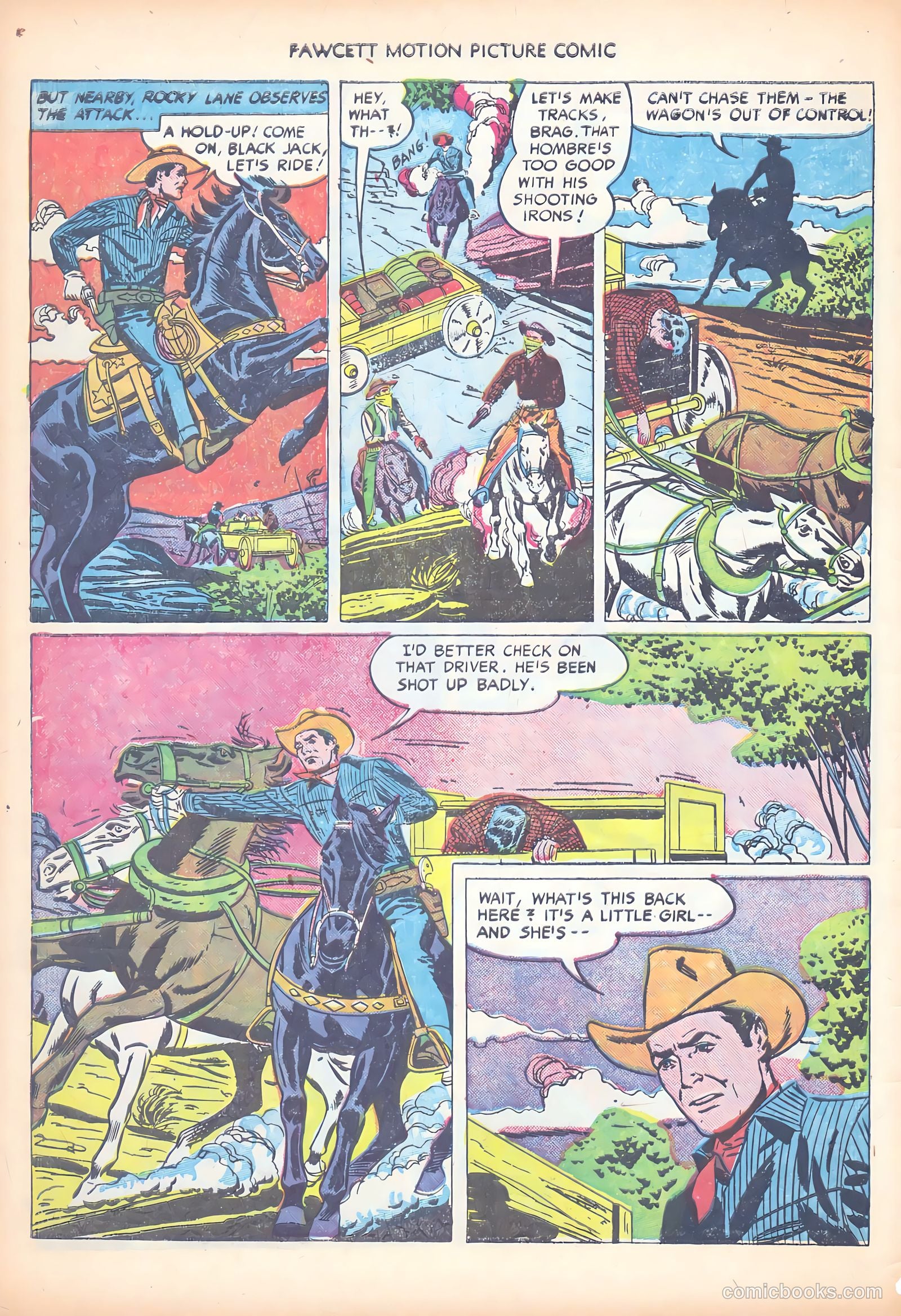 Motion Picture Comics 103 Covered Wagon Raid #1 — page 6 of 36