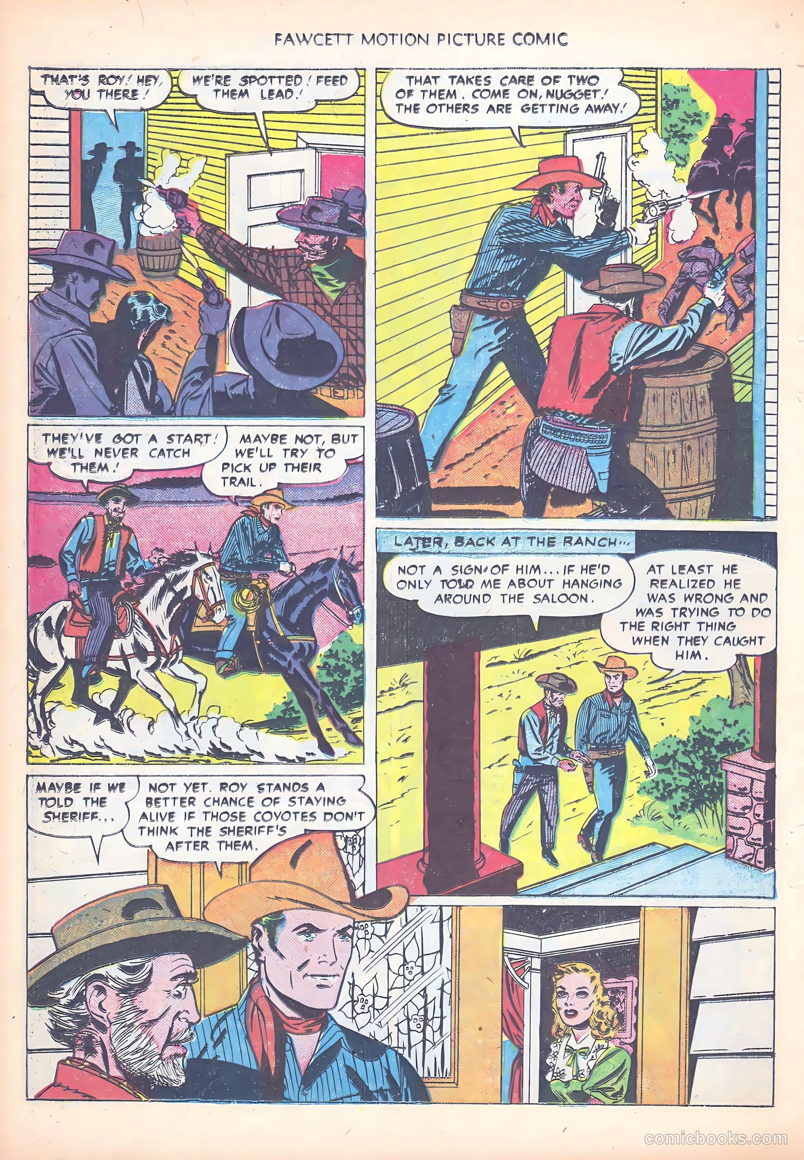 Motion Picture Comics 103 Covered Wagon Raid #1 — page 22 of 36