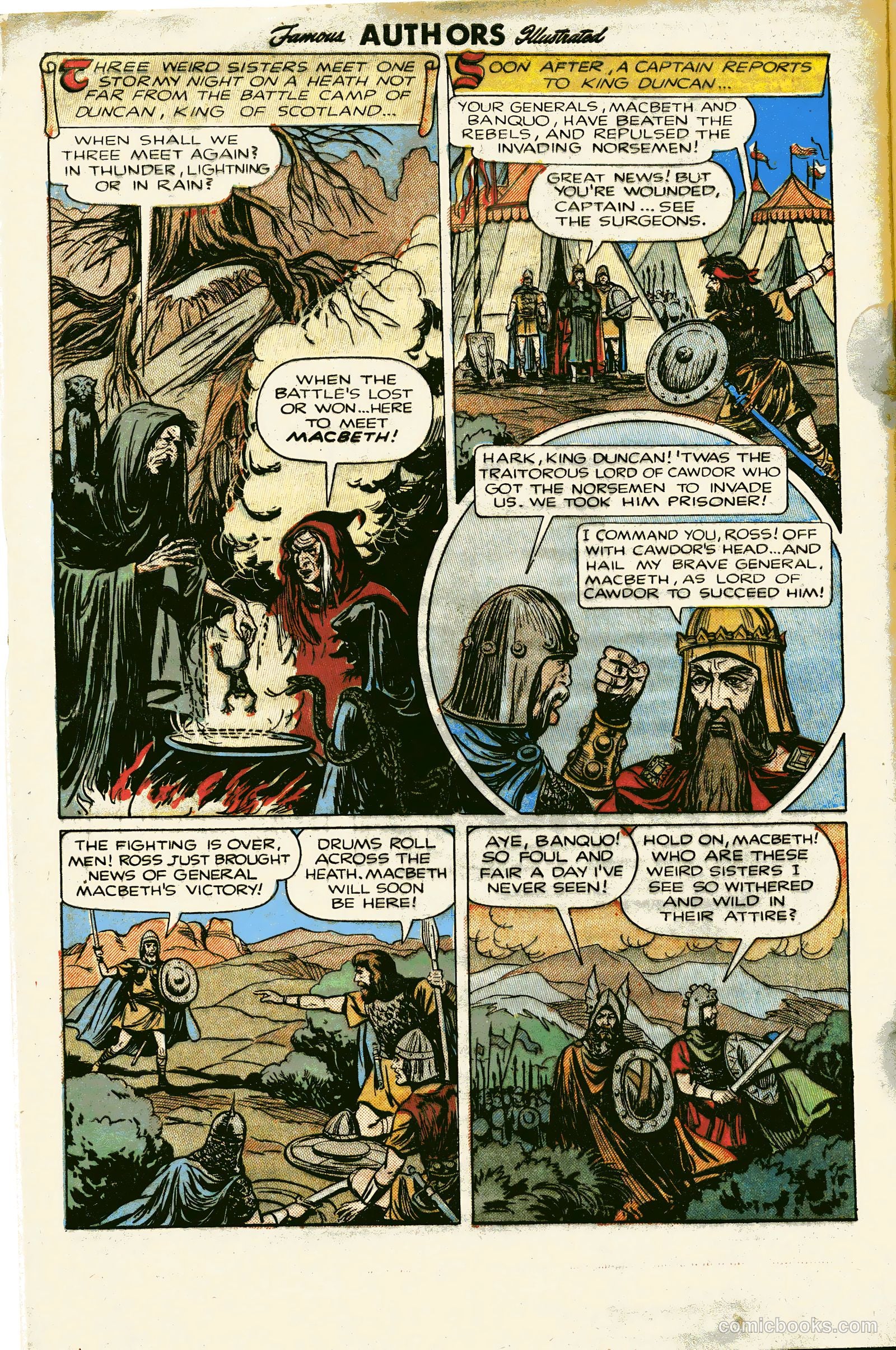 Stories By Famous Authors Illustrated 6 - Macbeth #1 — page 4 of 36