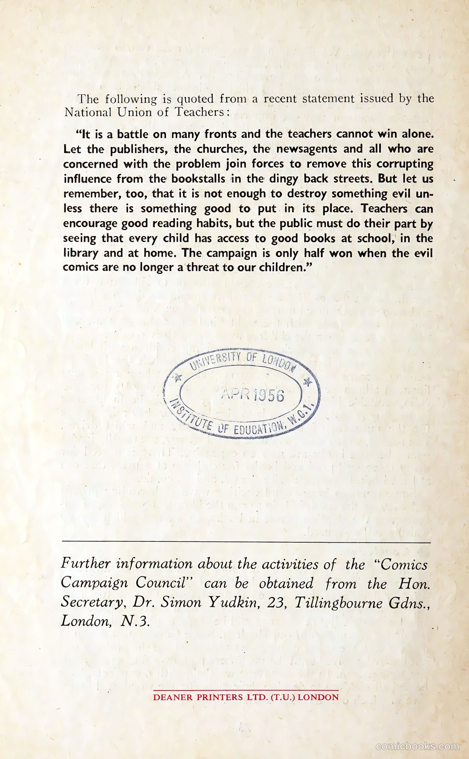 comics and your children george h pumphrey comics campaign council uk #nn — page 24 of 24