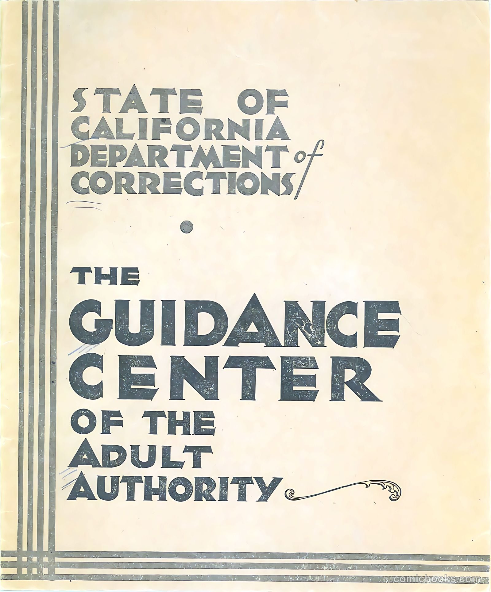 The Guidance Center of the Adult Authority #nn — page 1 of 12
