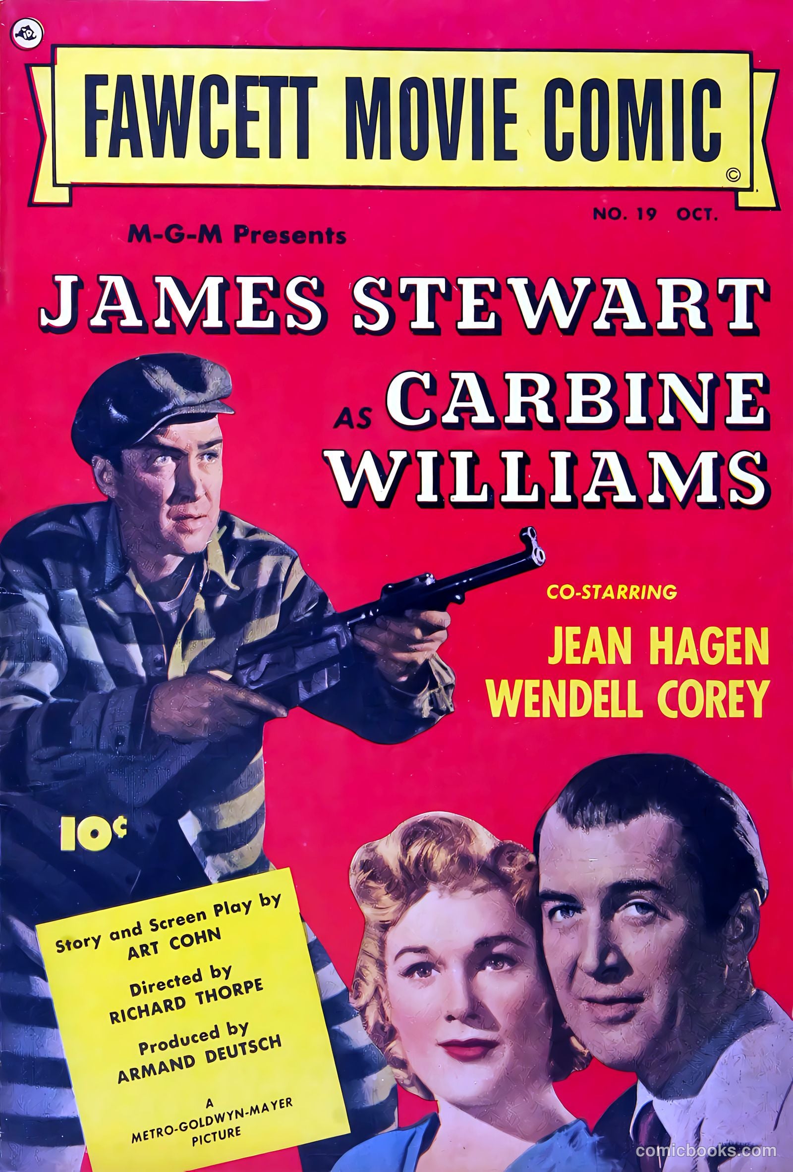 Fawcett Movie Comic 19 - Carbine Williams #1 — page 1 of 36