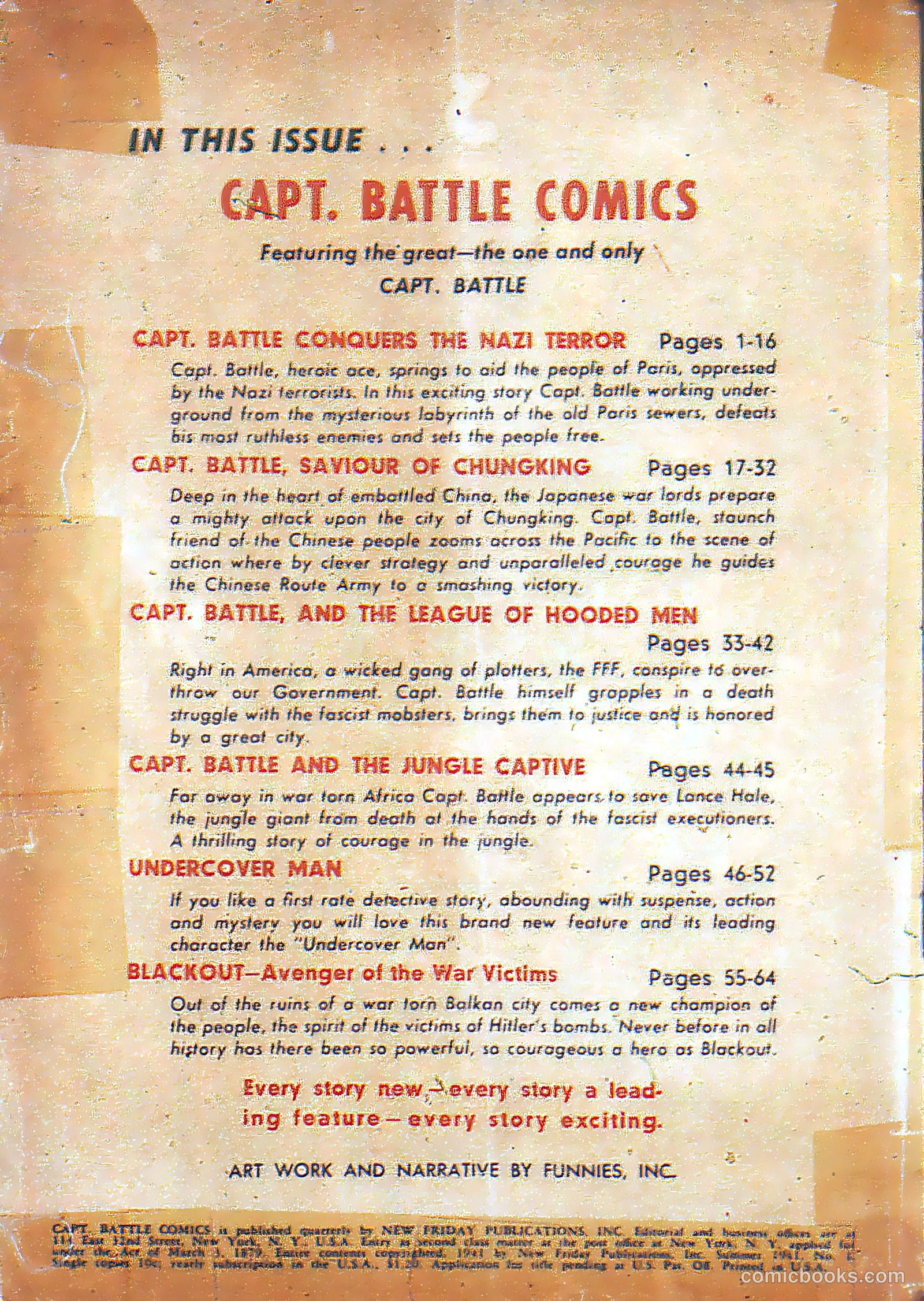Captain Battle Comics #1 — page 2 of 68