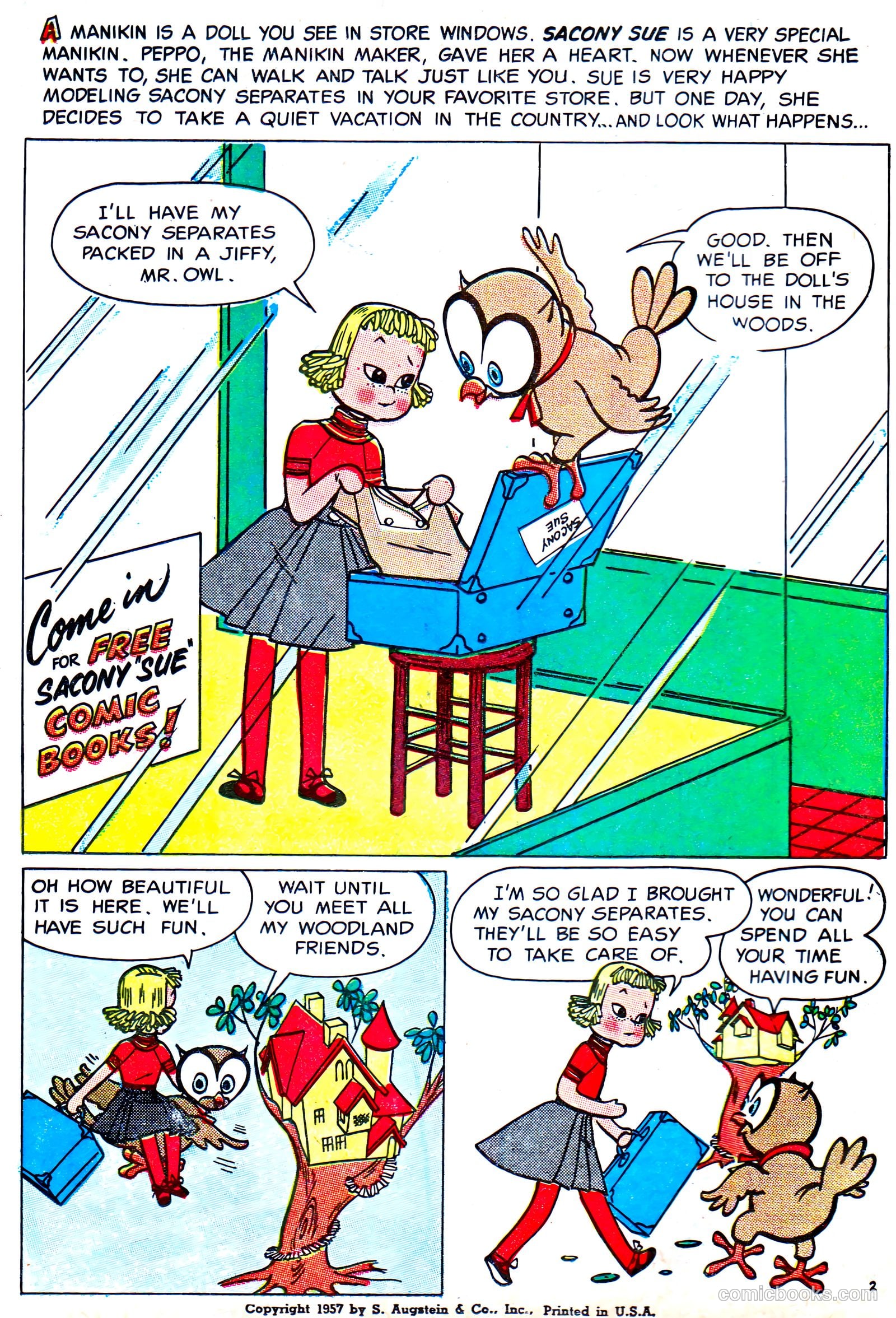 The Woodland Adventures of Sue the Magic Manikin #nn — page 2 of 12
