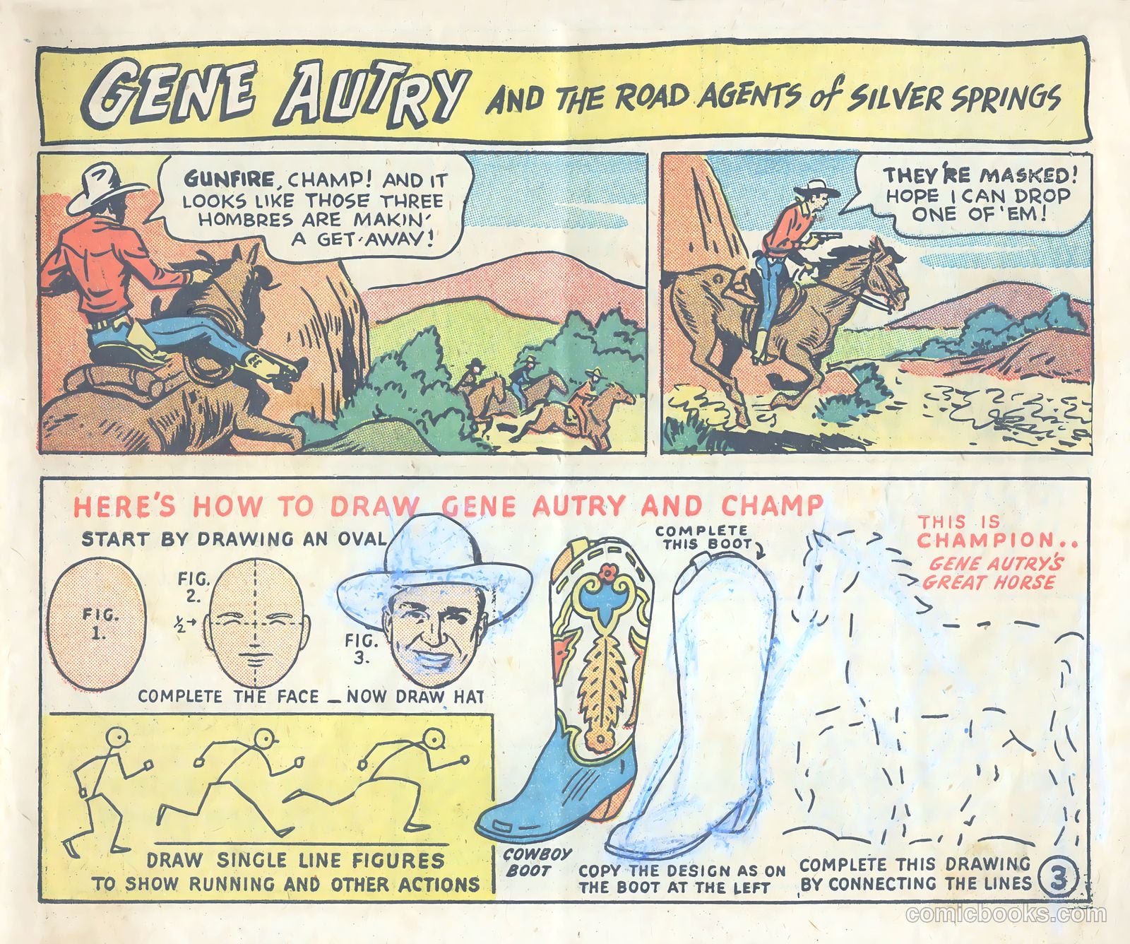 Gene Autry Adventure Comics and Play-Fun Book #[nn] — page 3 of 33