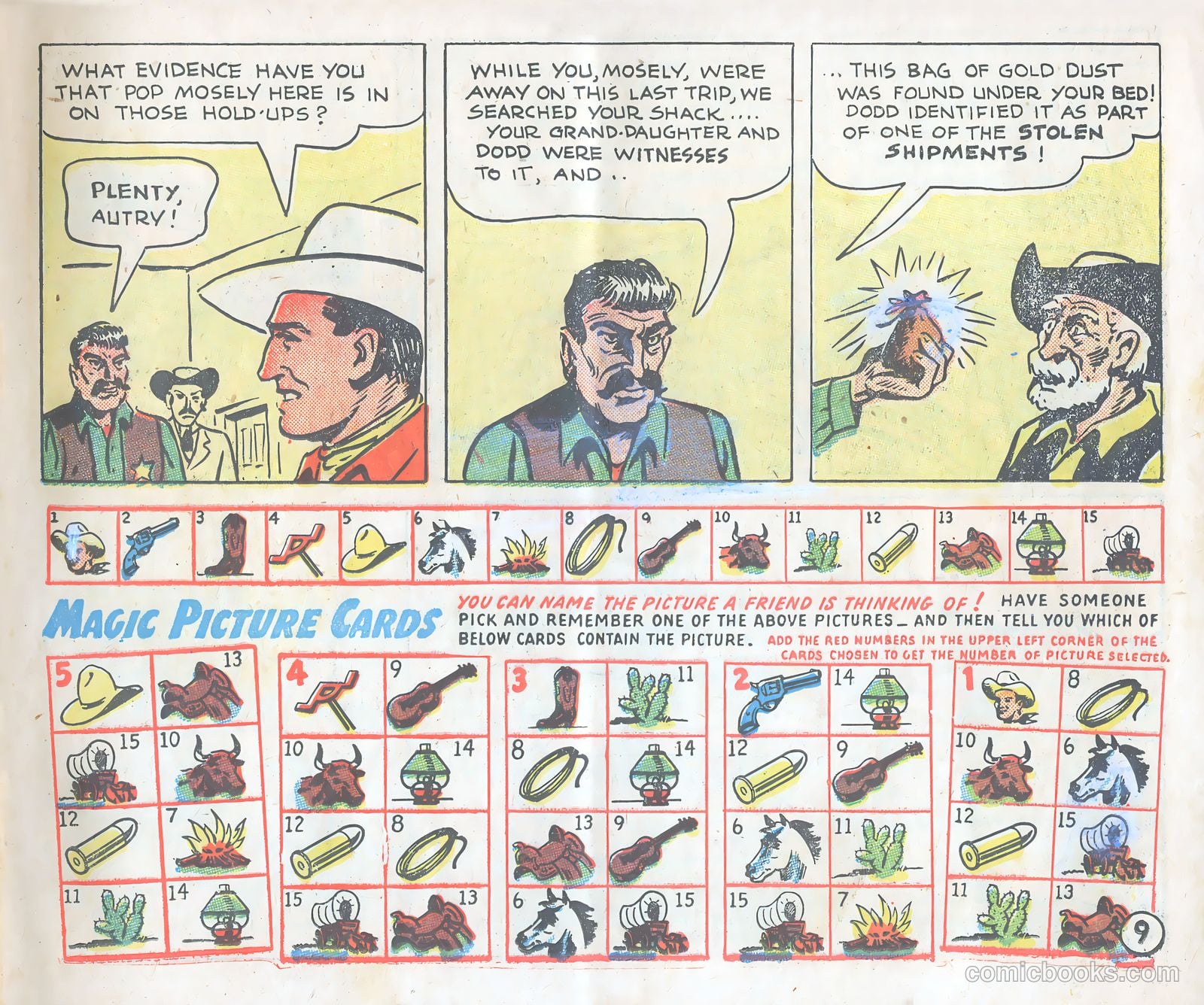 Gene Autry Adventure Comics and Play-Fun Book #[nn] — page 9 of 33