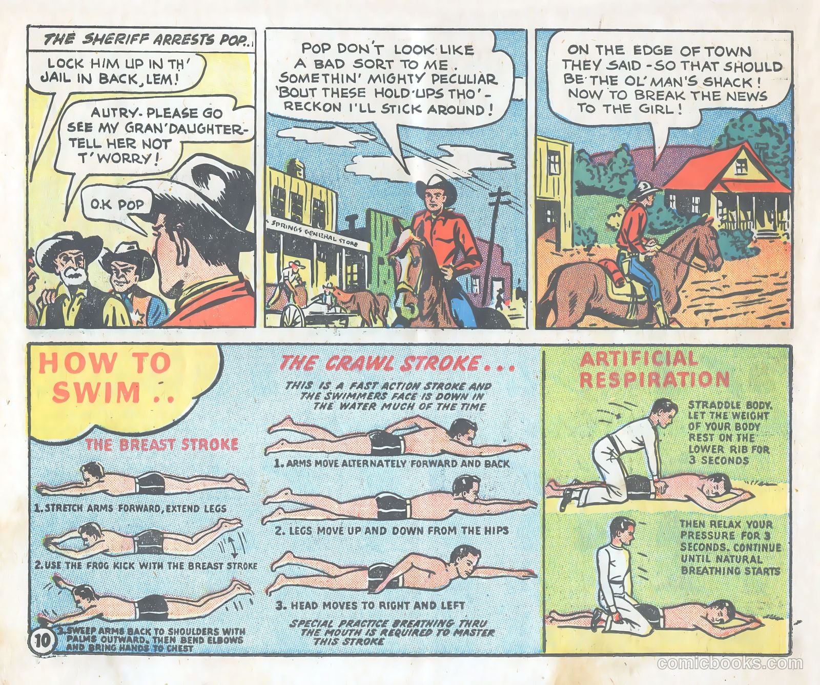 Gene Autry Adventure Comics and Play-Fun Book #[nn] — page 10 of 33