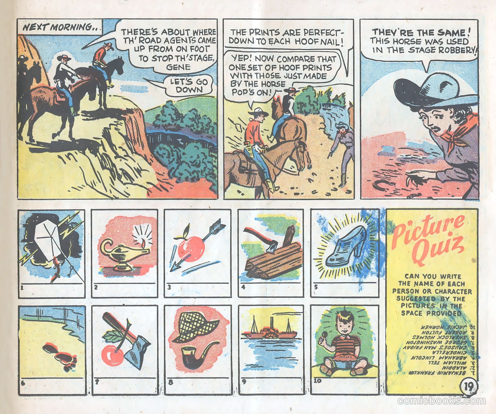 Gene Autry Adventure Comics and Play-Fun Book #[nn] — page 19 of 33