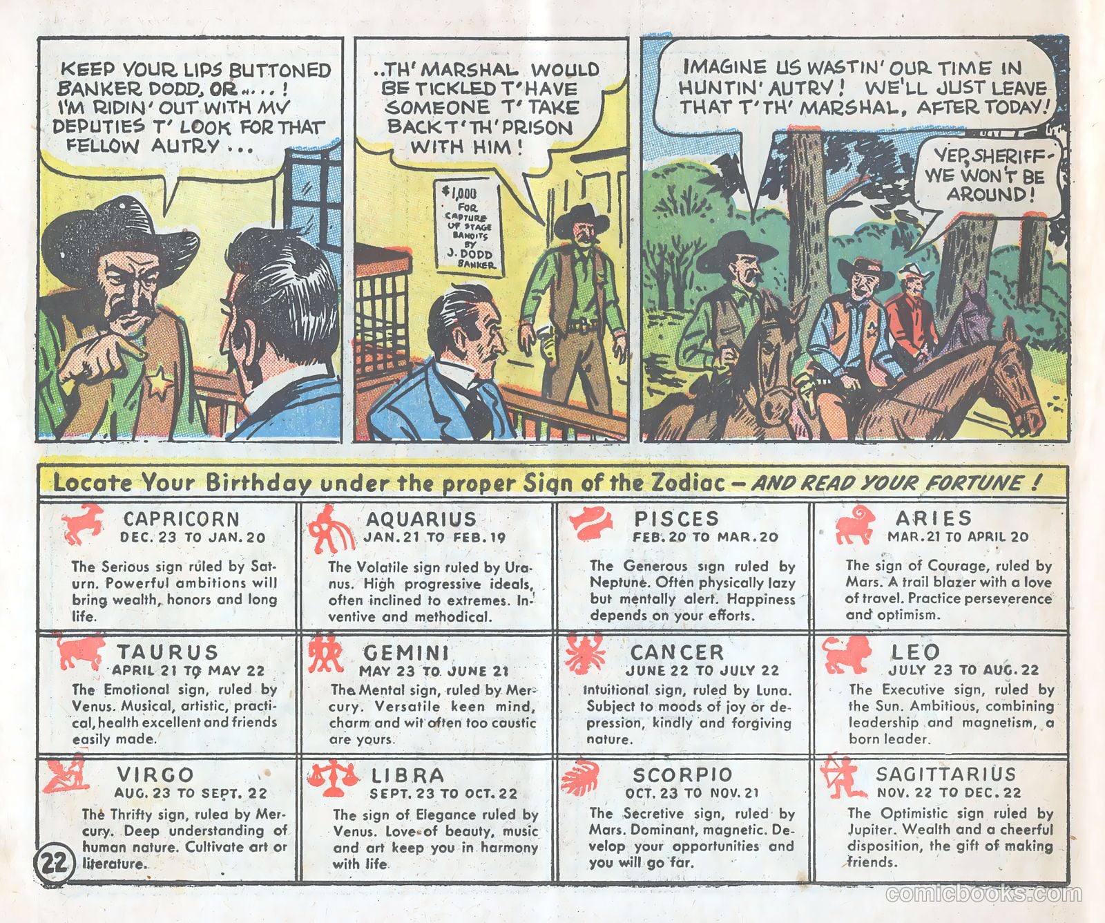 Gene Autry Adventure Comics and Play-Fun Book #[nn] — page 22 of 33