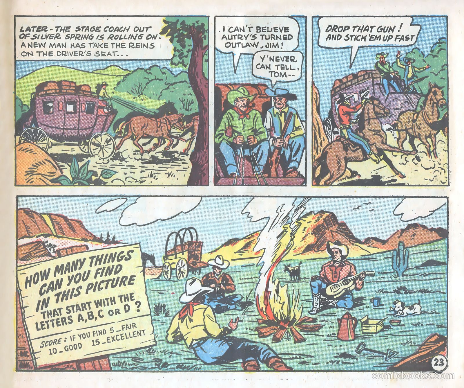Gene Autry Adventure Comics and Play-Fun Book #[nn] — page 23 of 33