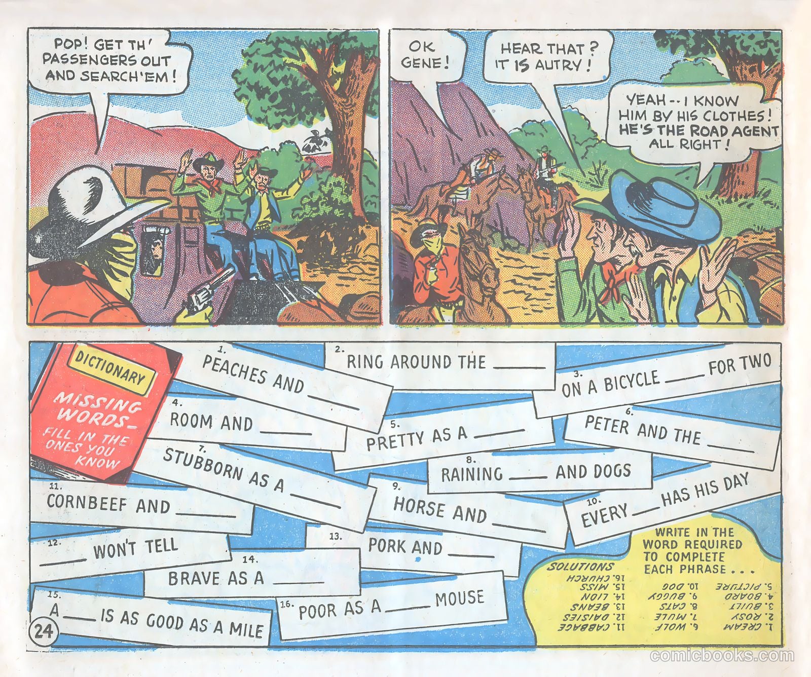 Gene Autry Adventure Comics and Play-Fun Book #[nn] — page 24 of 33