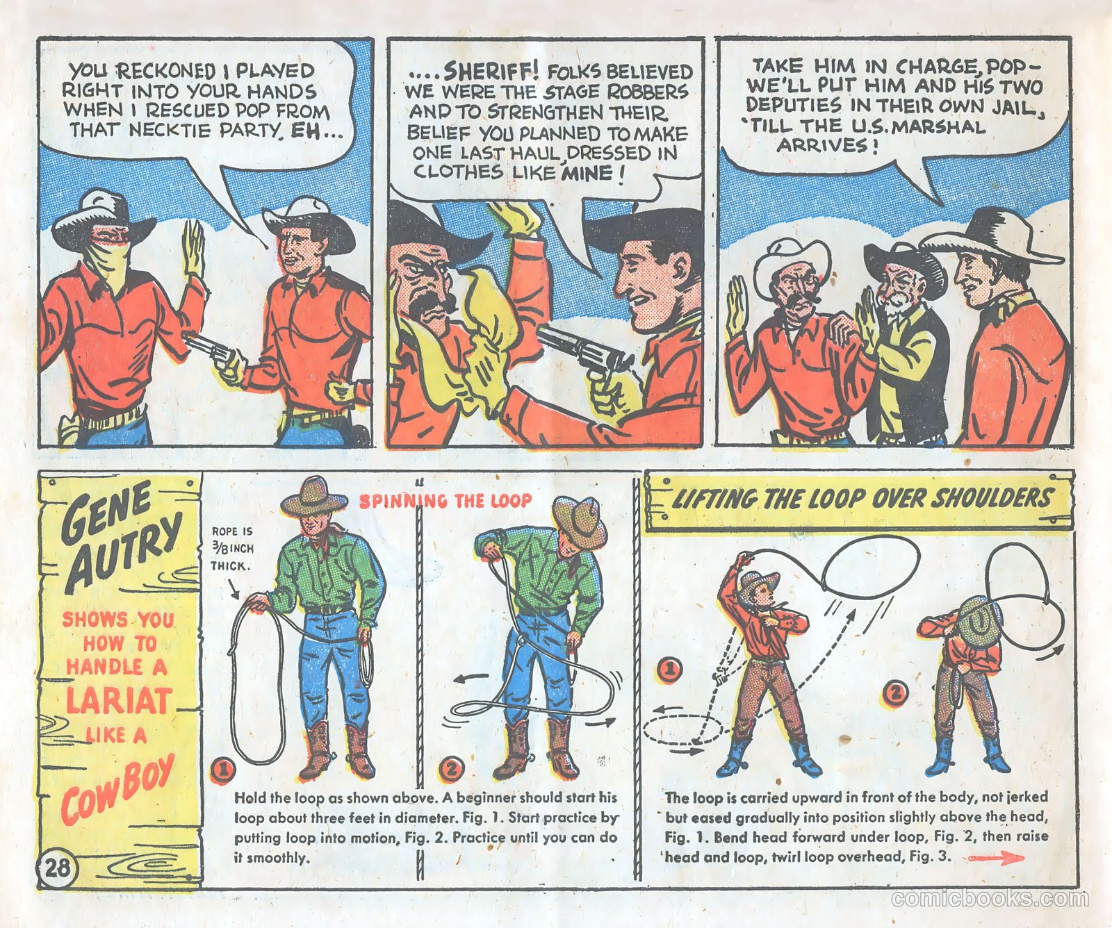 Gene Autry Adventure Comics and Play-Fun Book #[nn] — page 28 of 33