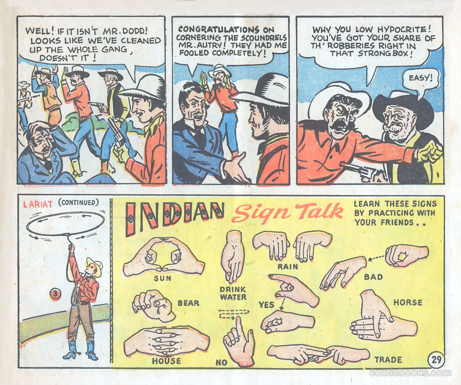 Gene Autry Adventure Comics and Play-Fun Book #[nn] — page 29 of 33