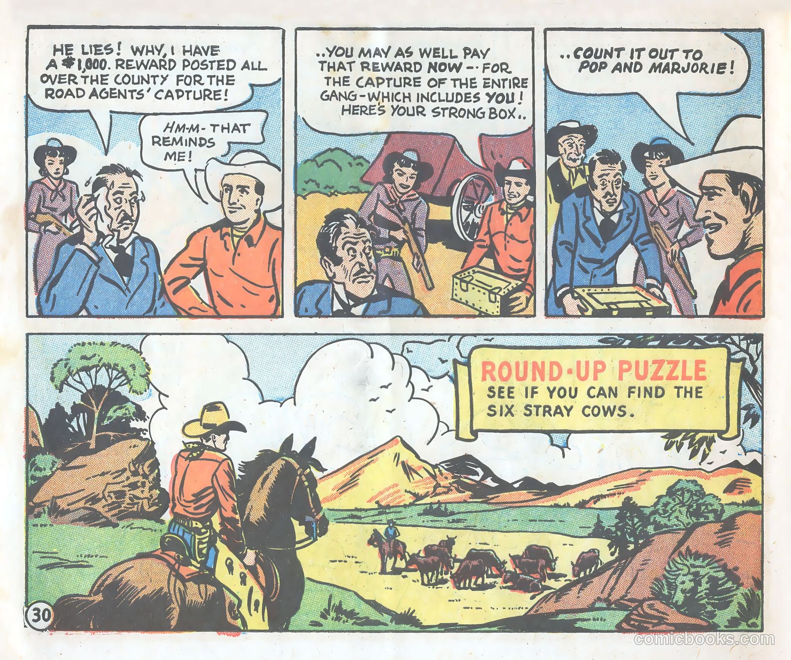 Gene Autry Adventure Comics and Play-Fun Book #[nn] — page 30 of 33