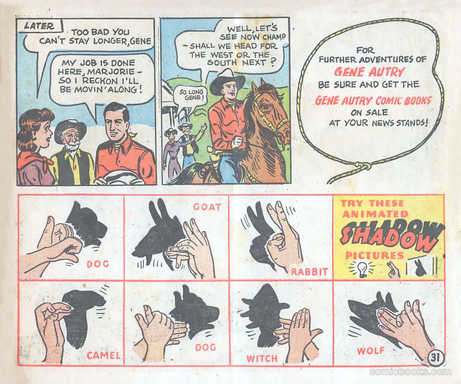 Gene Autry Adventure Comics and Play-Fun Book #[nn] — page 31 of 33