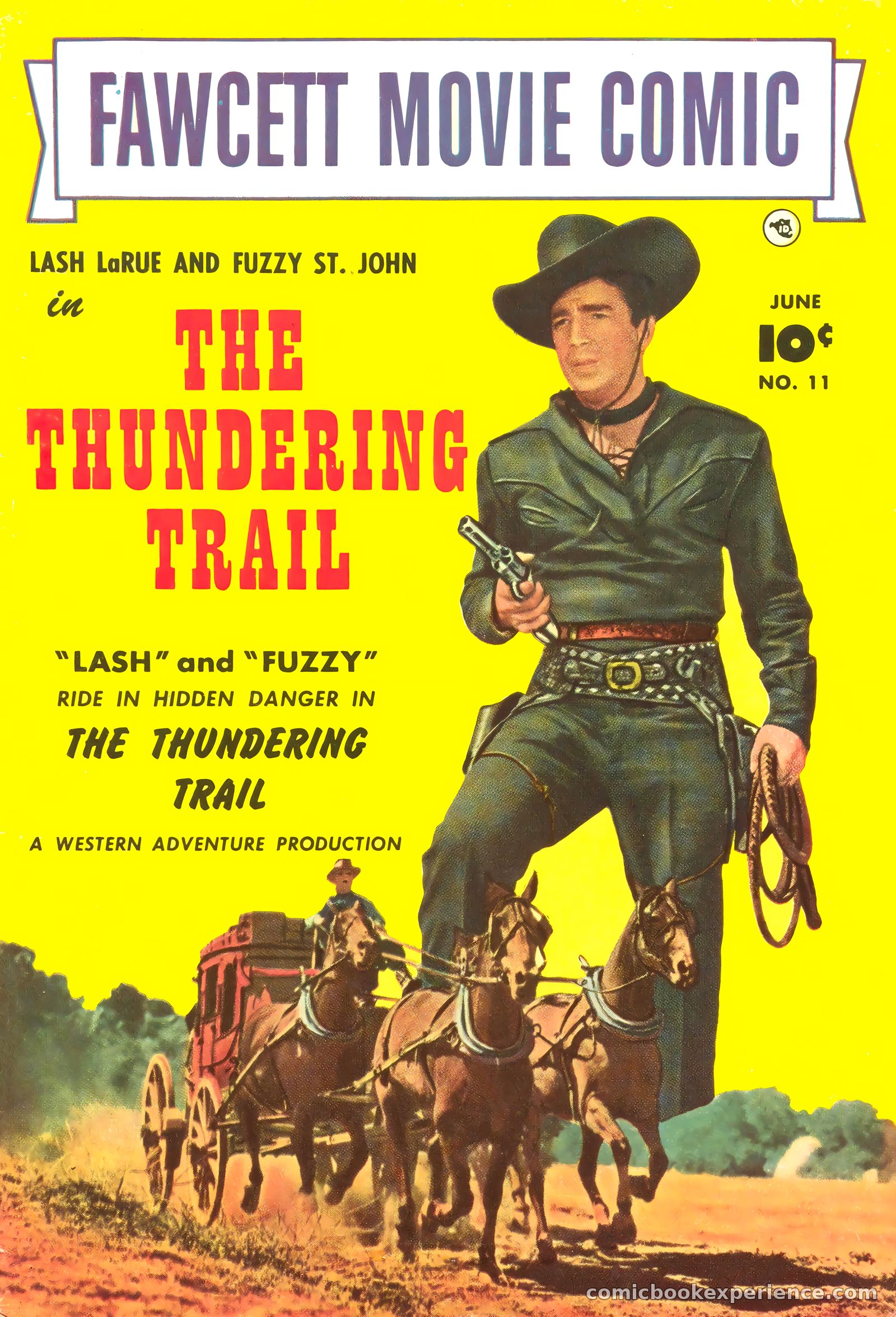 Fawcett Movie Comic 11 - The Thundering Trail #1 — page 1 of 35
