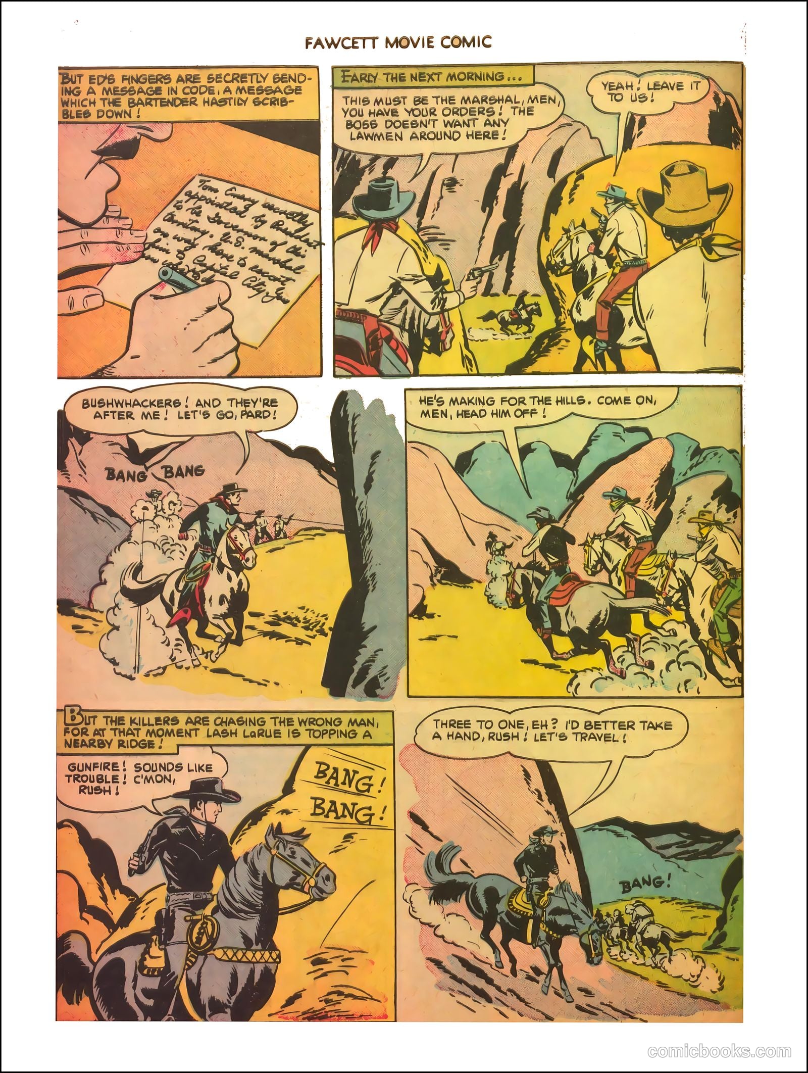 Fawcett Movie Comic 11 - The Thundering Trail #1 — page 8 of 35