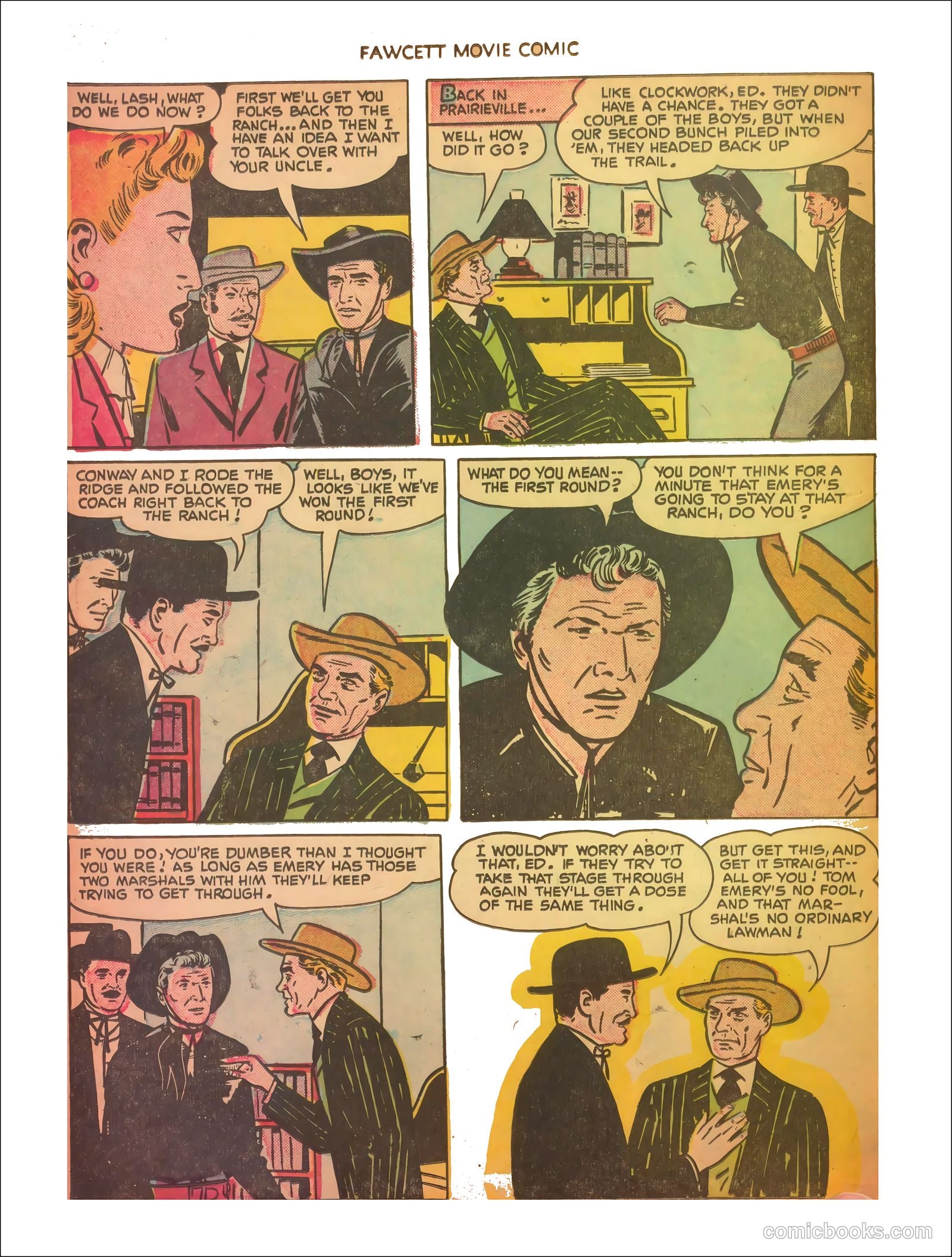 Fawcett Movie Comic 11 - The Thundering Trail #1 — page 21 of 35