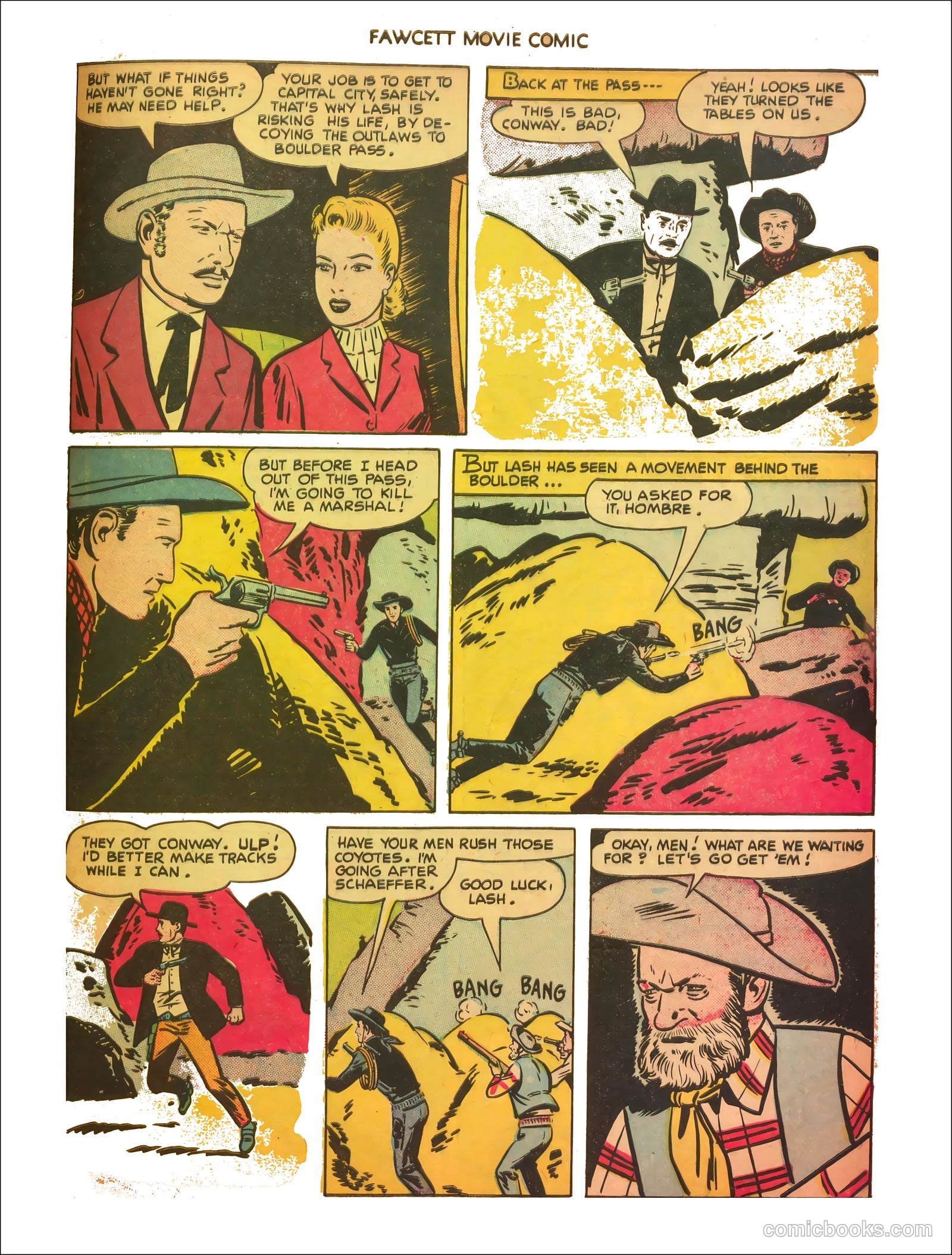 Fawcett Movie Comic 11 - The Thundering Trail #1 — page 28 of 35