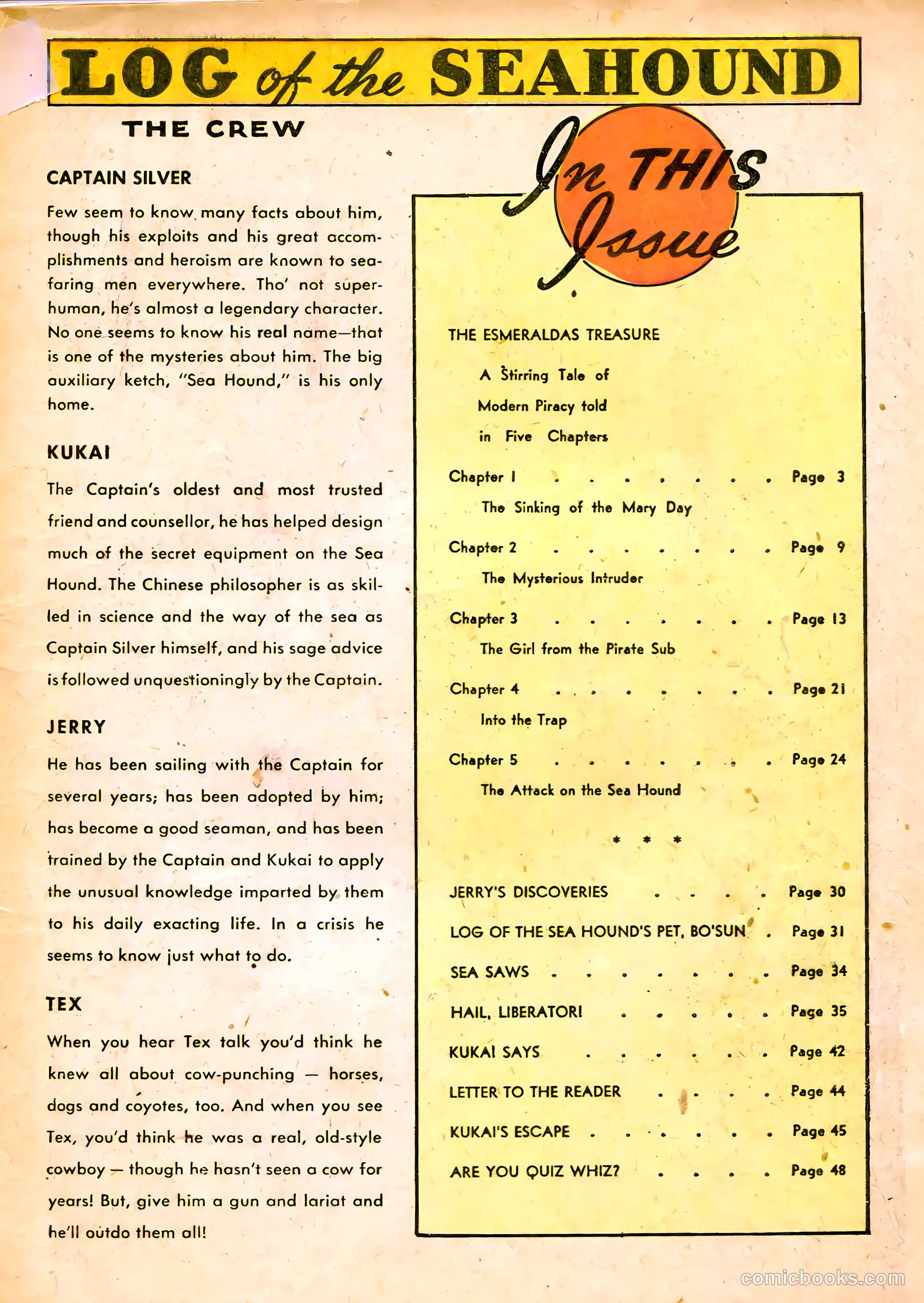 Captain Silver's Log of the Sea Hound #1 — page 3 of 52