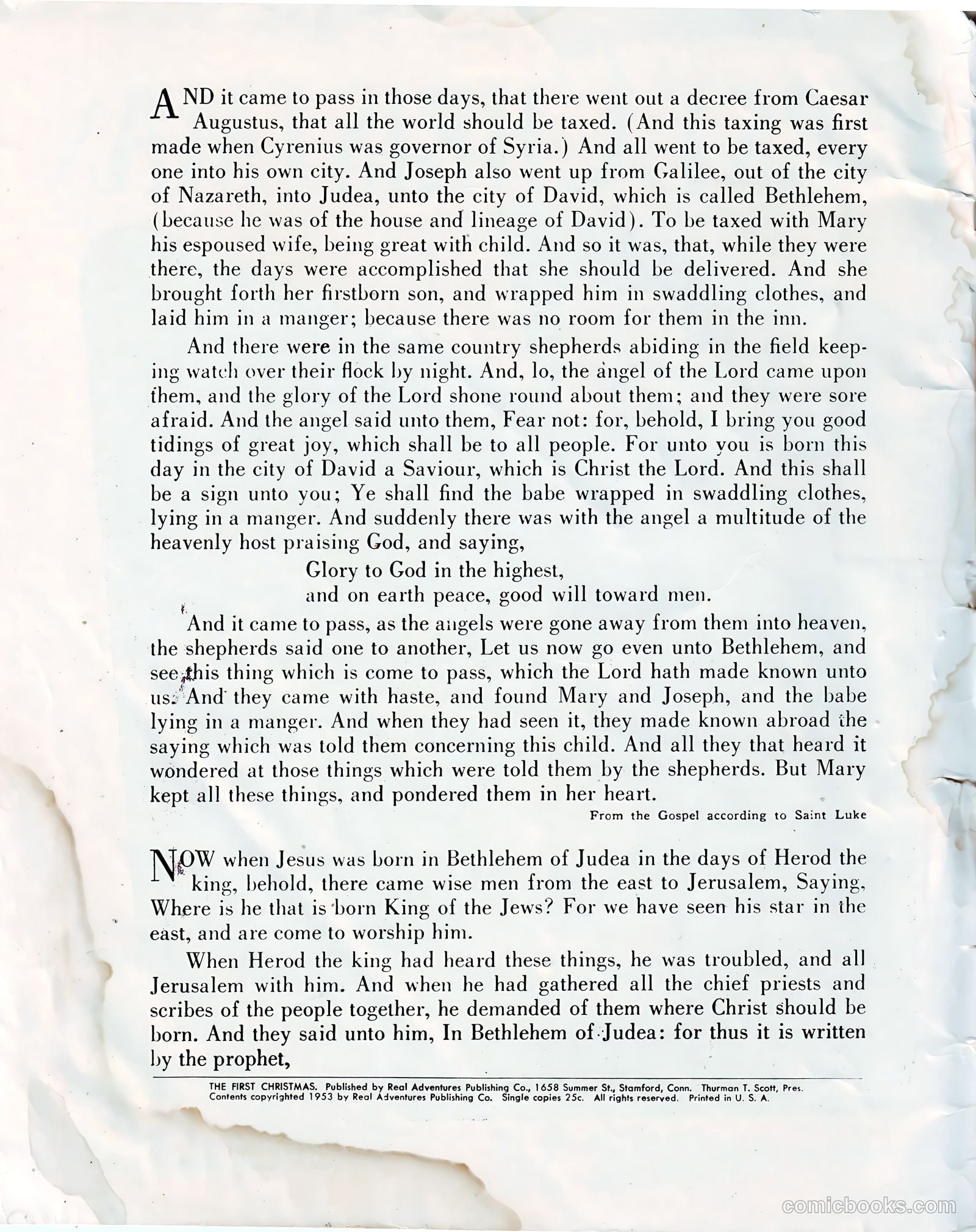 The First Christmas #1 — page 2 of 35