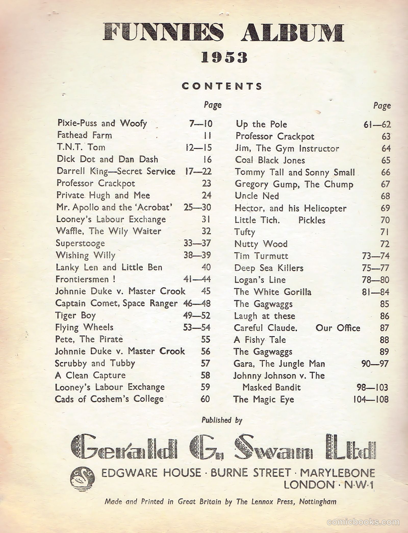 Funnies Album 1953 Part #1 — page 3 of 51