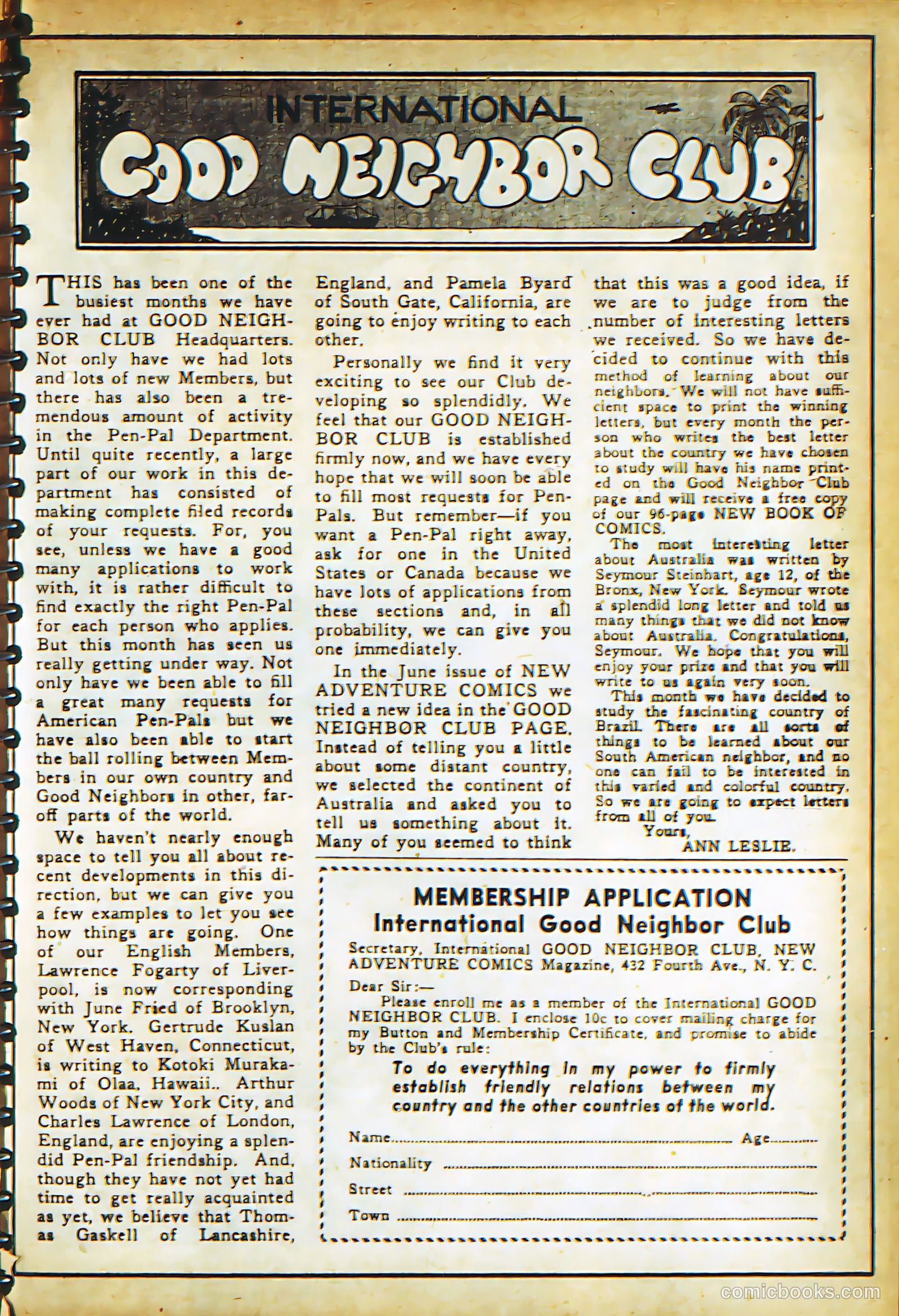 New Adventure Comics #18 — page 30 of 70