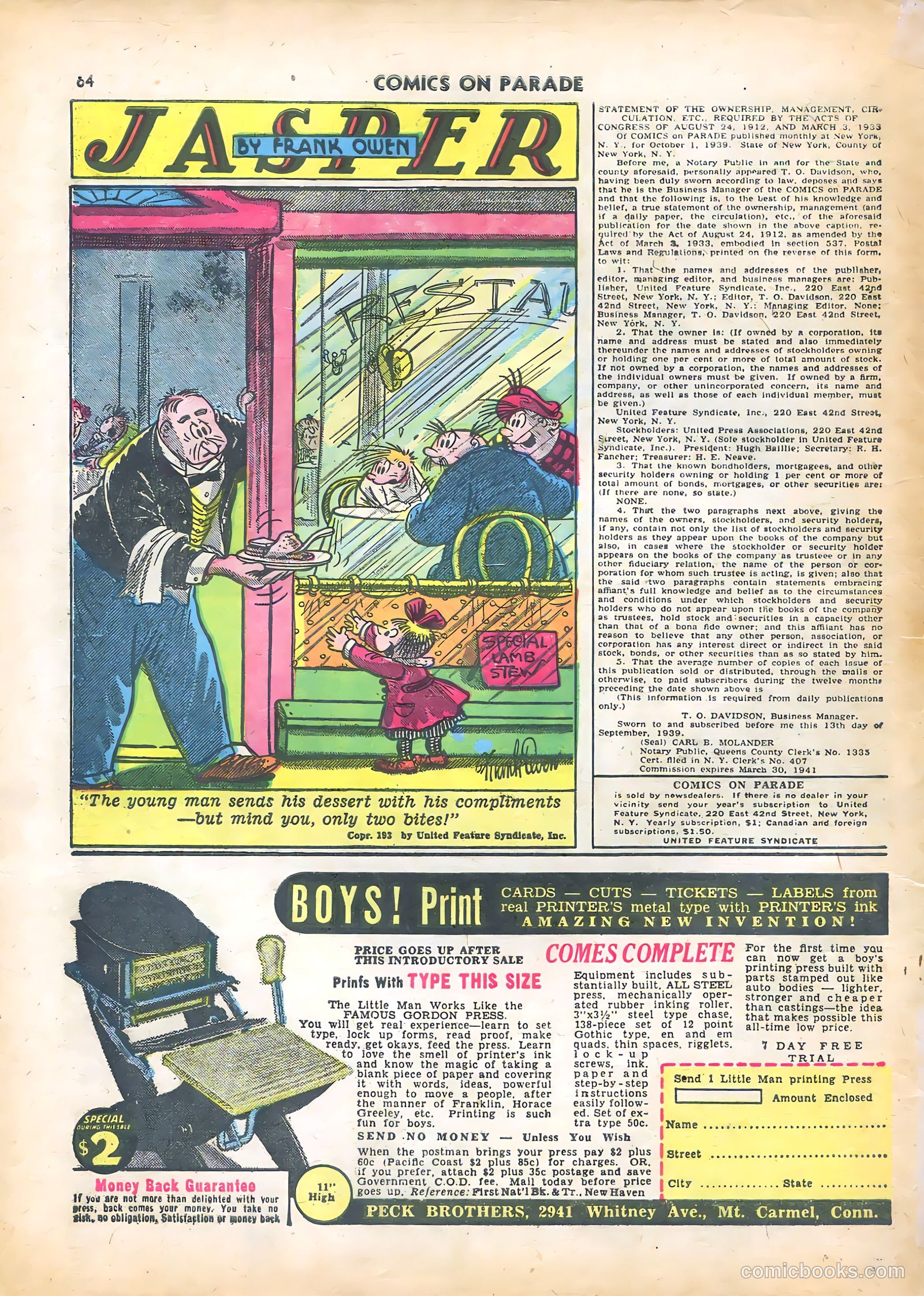 Comics on Parade #21 — page 54 of 55