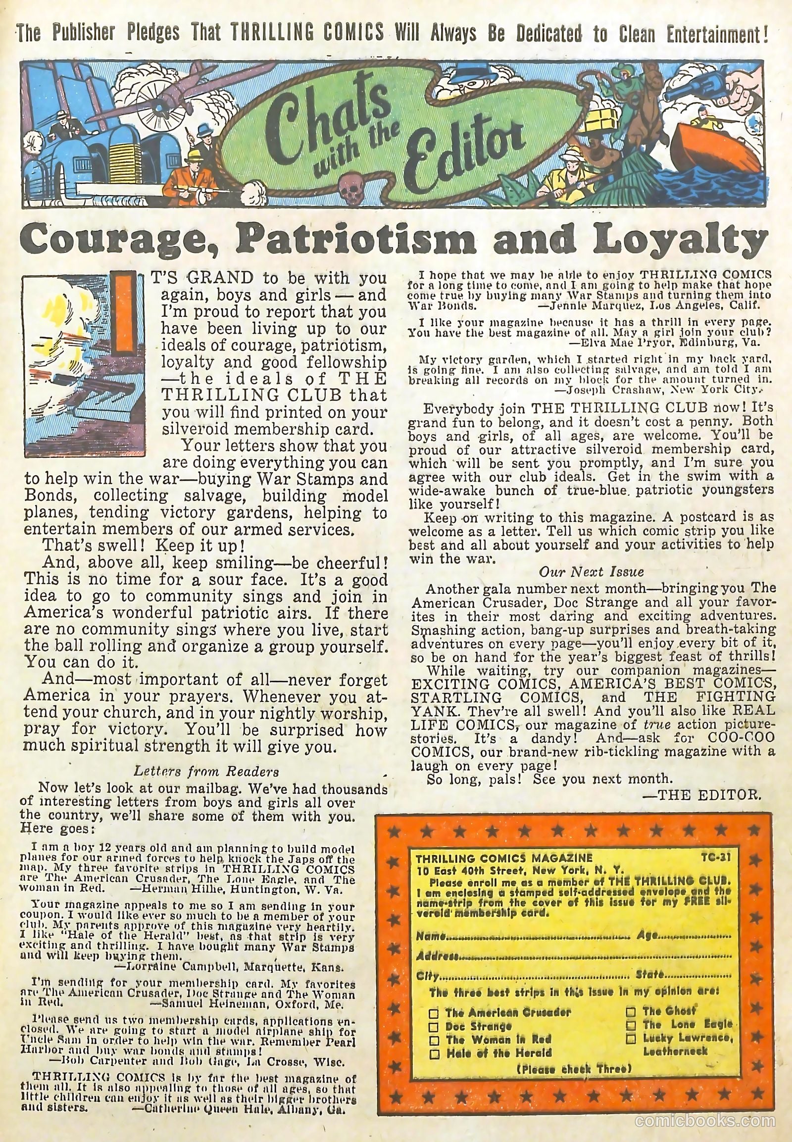 Thrilling Comics #31 — page 64 of 65