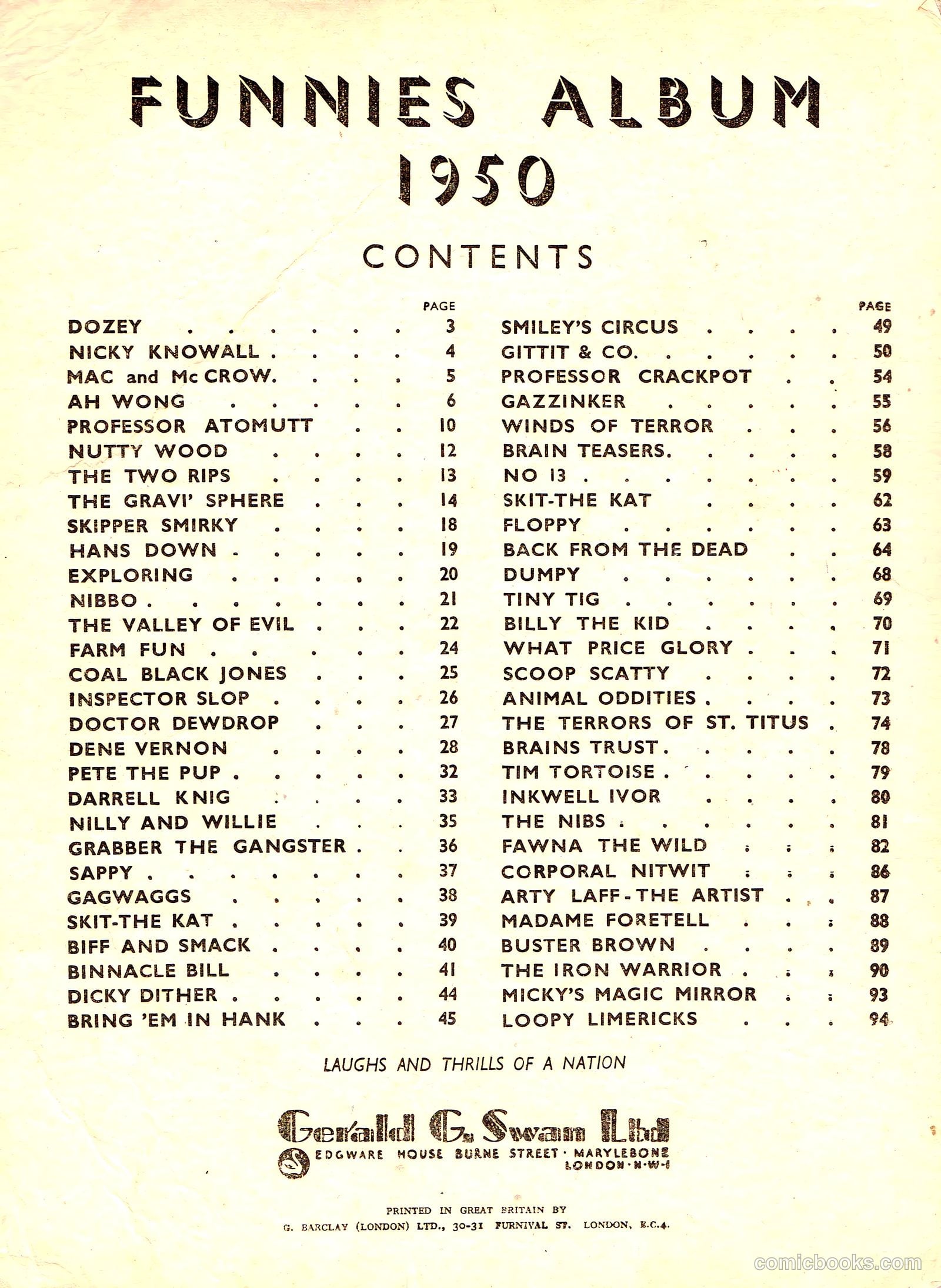 Funnies Album 1950 Part #1 — page 2 of 38