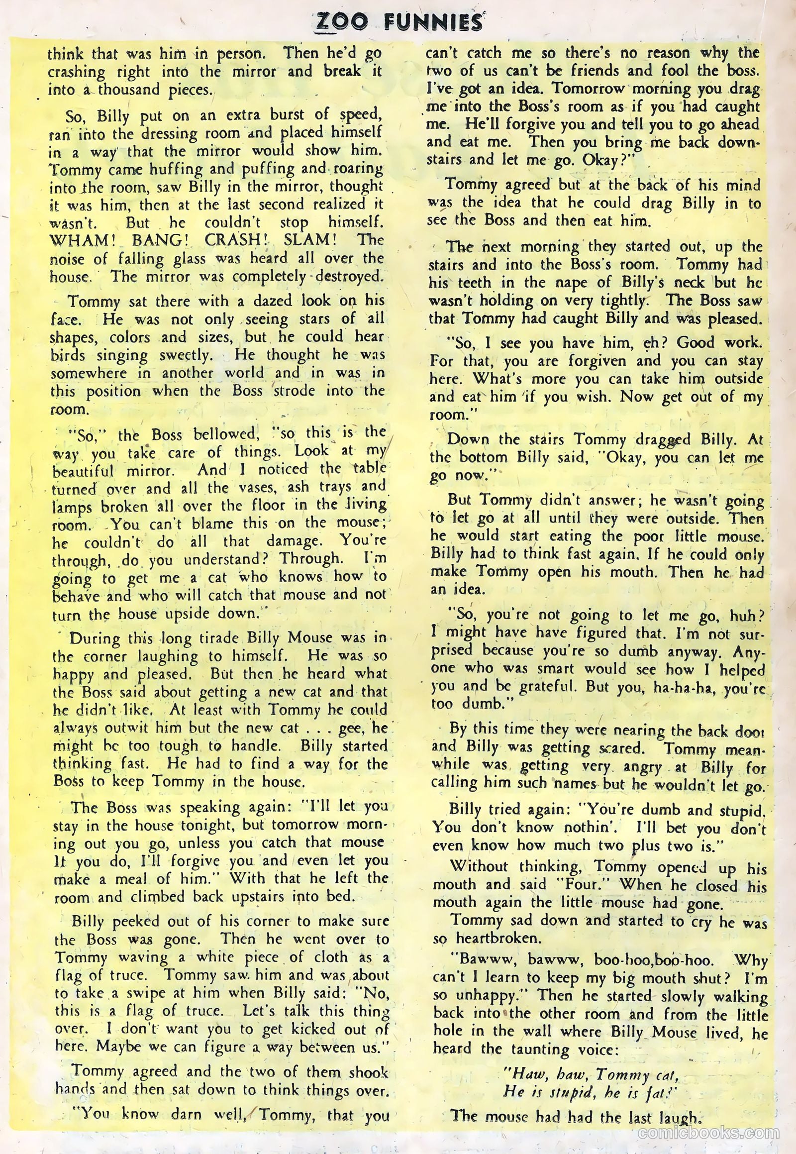 Zoo Funnies v1 #10 — page 18 of 36