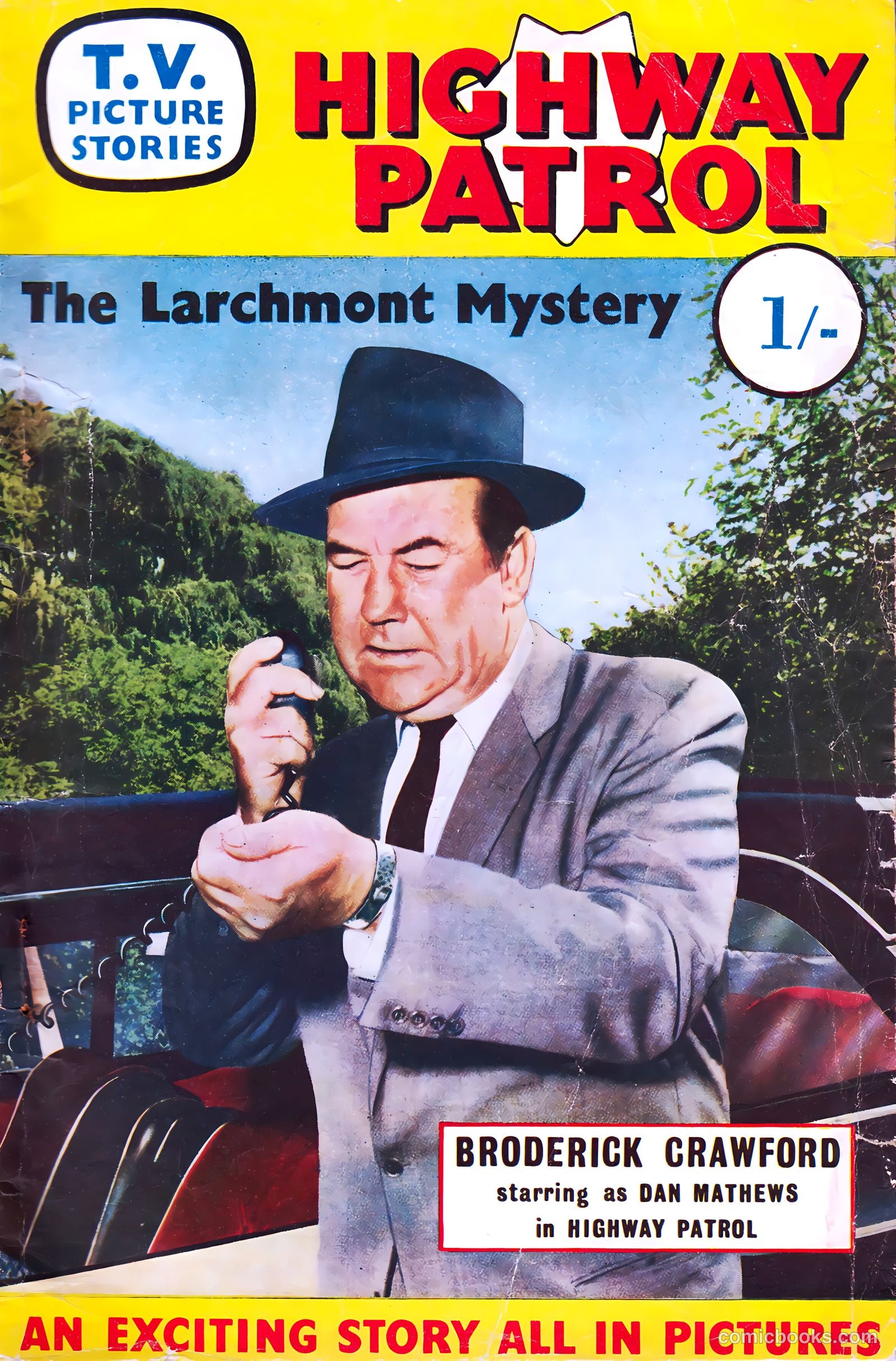 T.V. Picture Stories 28 - Highway Patrol - The Larchmont Mystery #1 — page 1 of 68