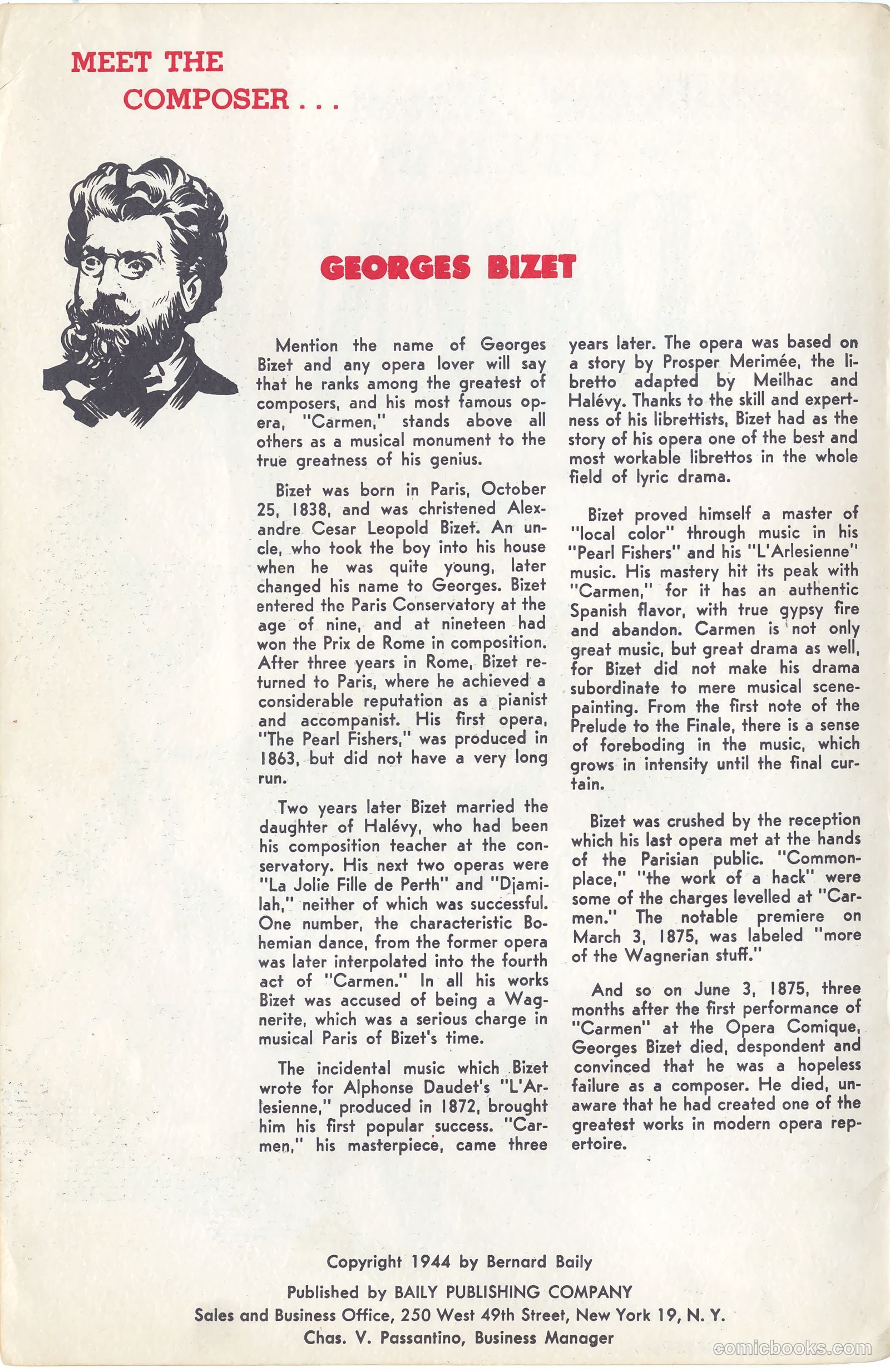 Illustrated Stories of the Operas: Carmen #1 — page 2 of 20