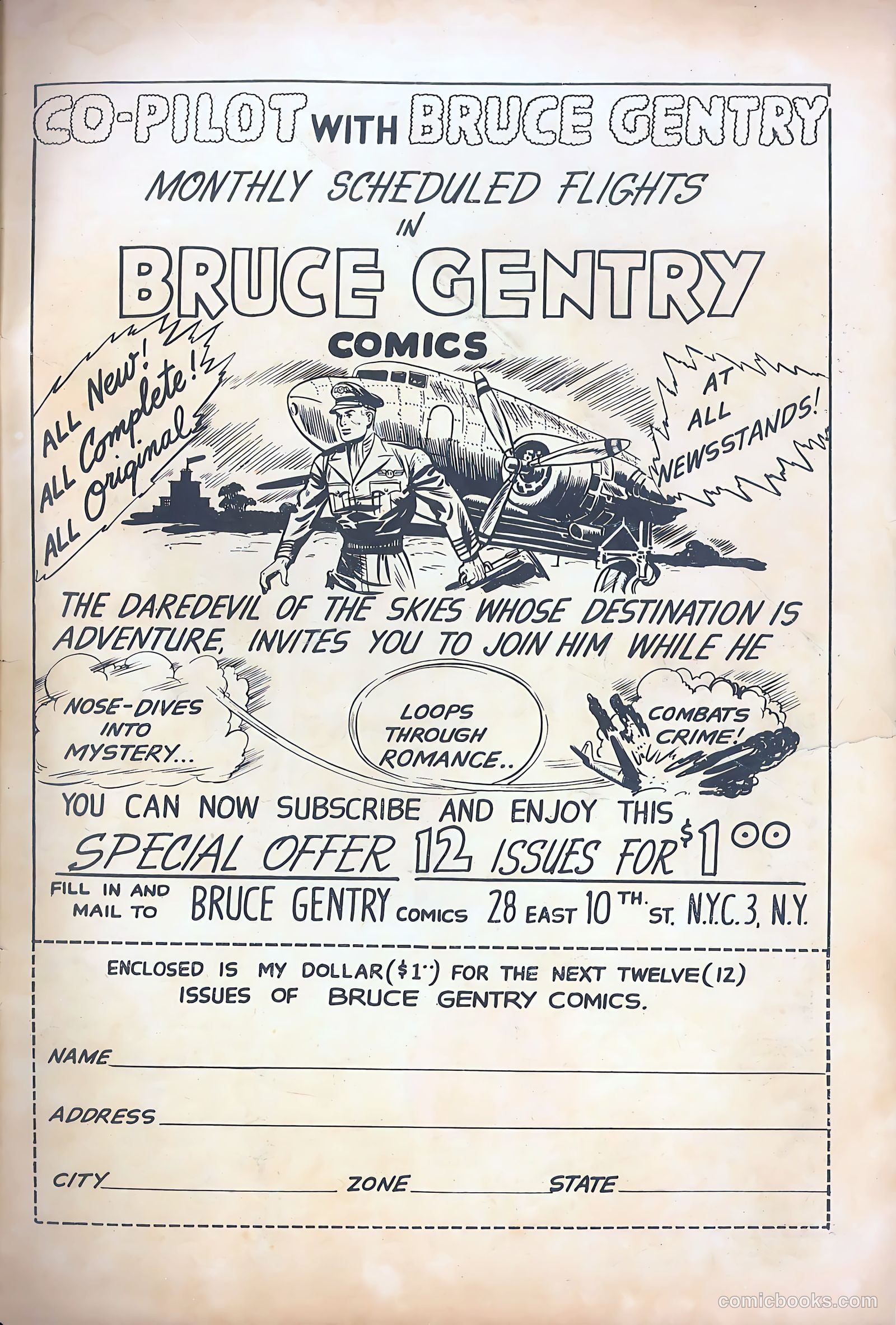 Bruce Gentry Comics #5 — page 35 of 36