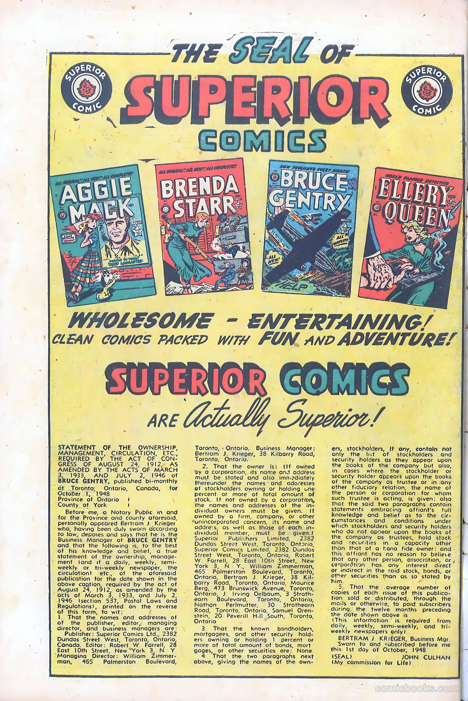 Bruce Gentry Comics #6 — page 34 of 36