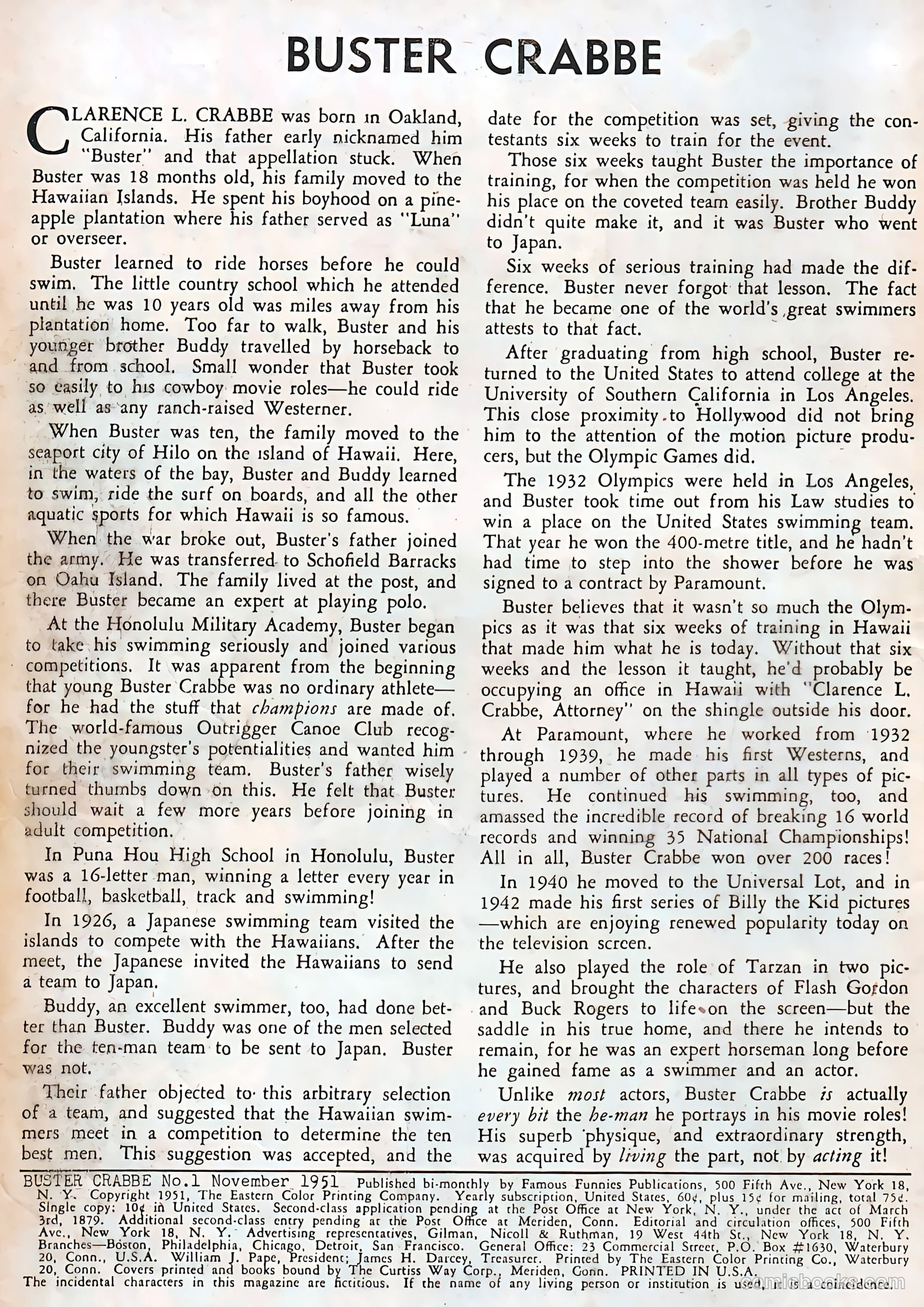 Buster Crabbe #1 — page 2 of 37