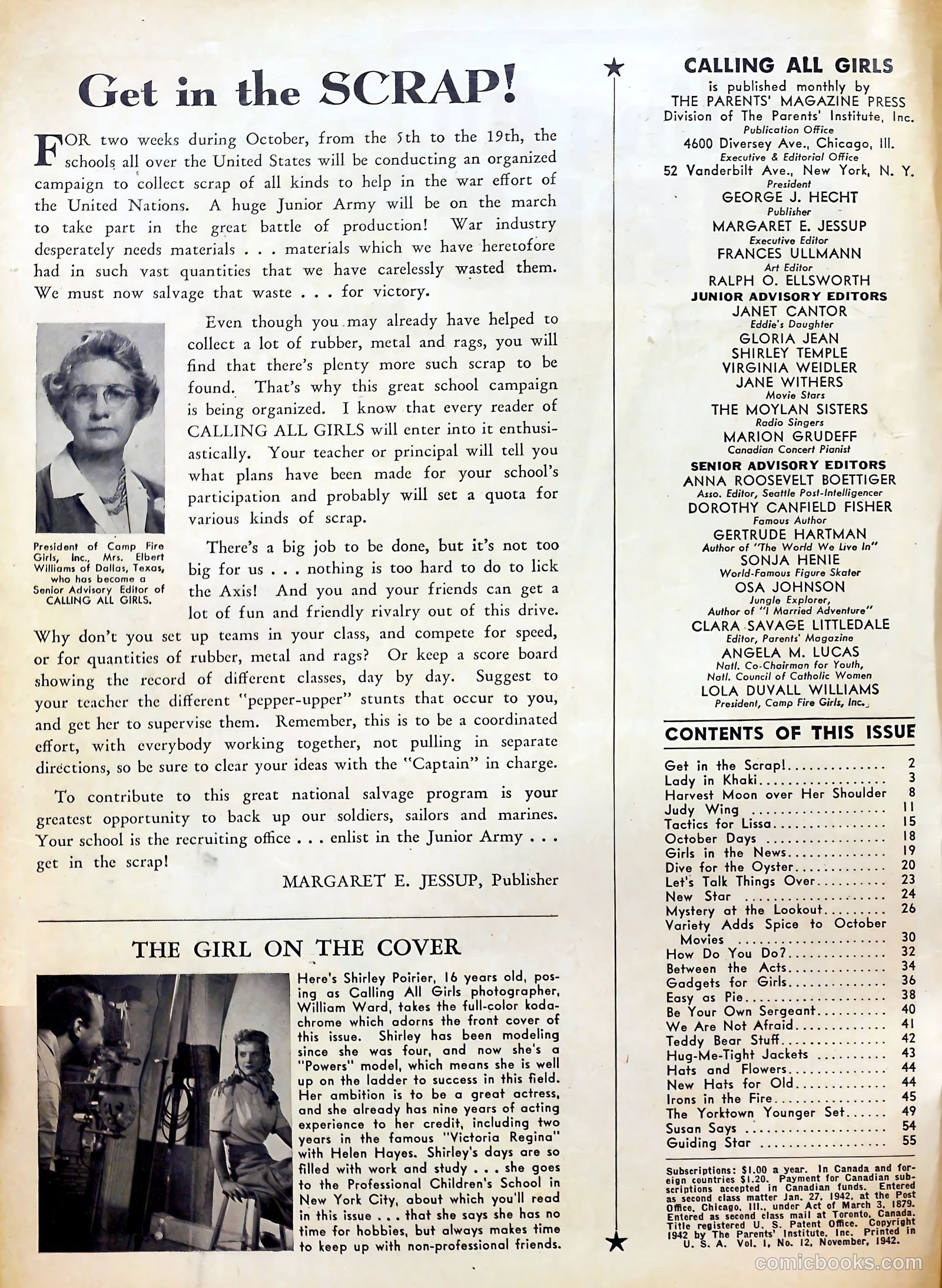 Calling All Girls #12 — page 2 of 59