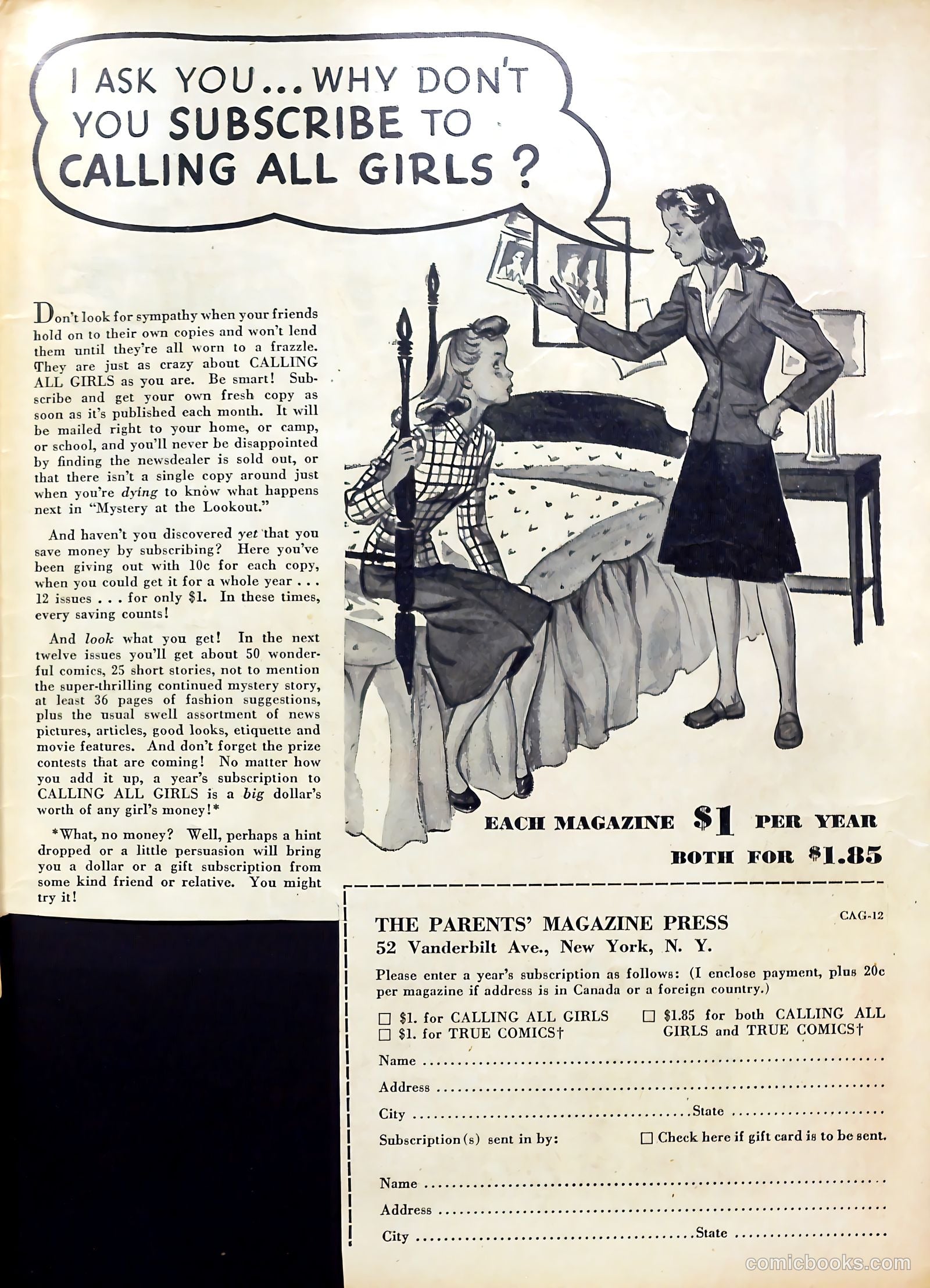 Calling All Girls #12 — page 58 of 59