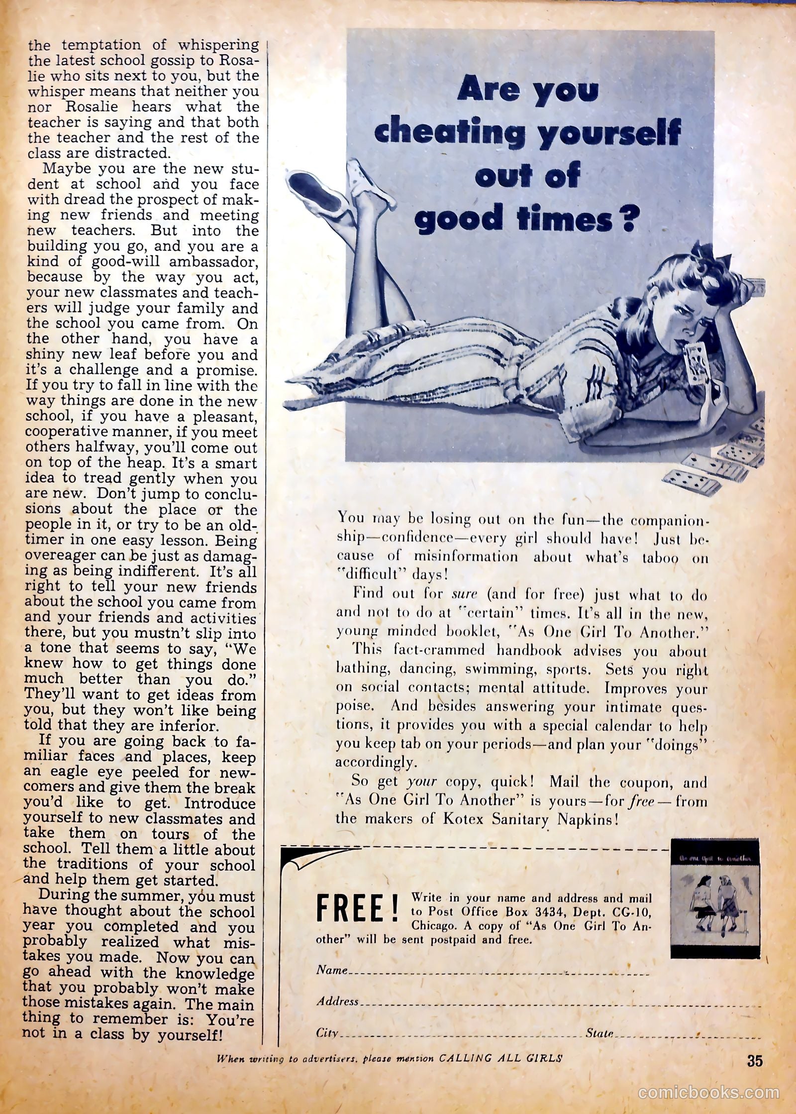 Calling All Girls #22 — page 34 of 59