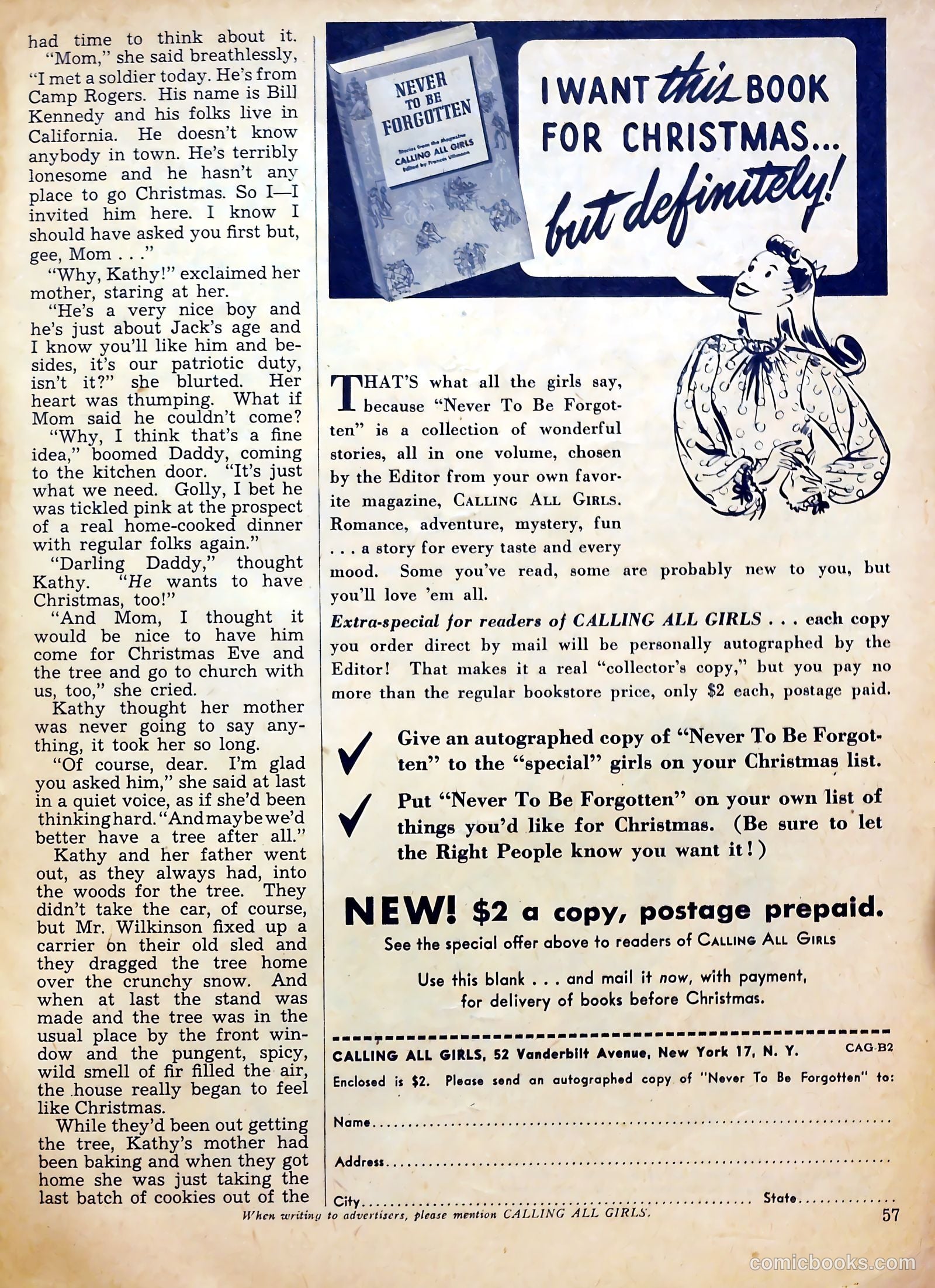 Calling All Girls #25 — page 57 of 60
