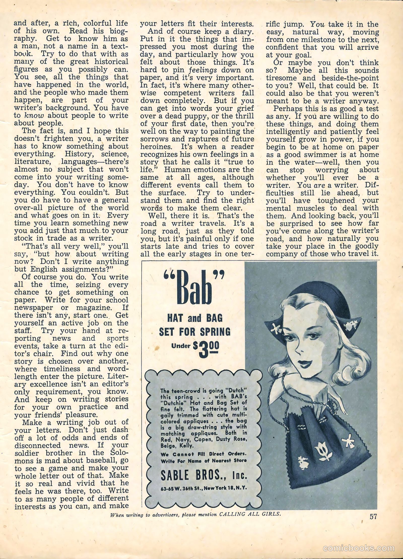 Calling All Girls #27 — page 57 of 60