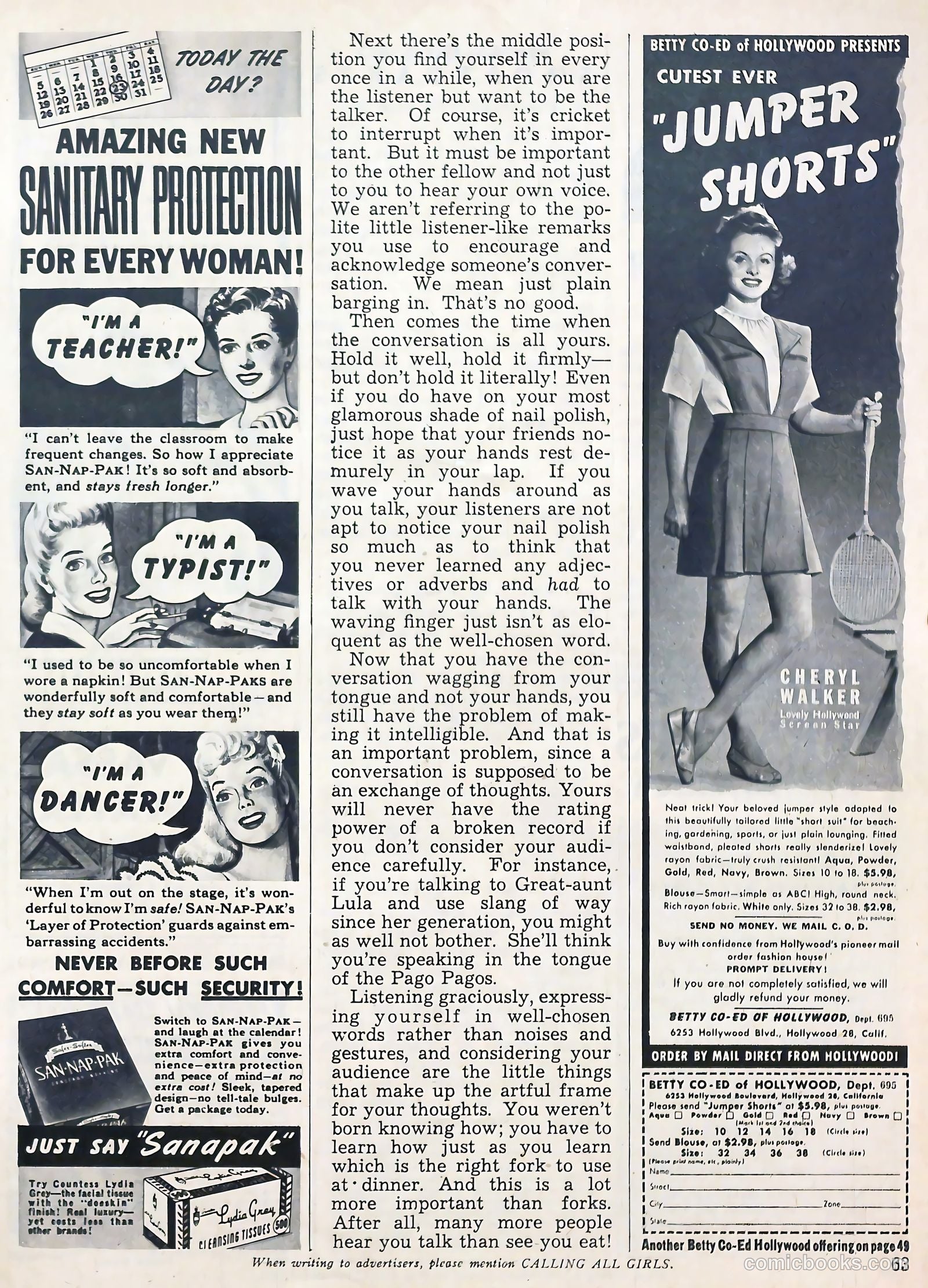 Calling All Girls #30 — page 63 of 68